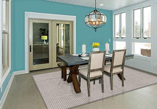 4'x12' Eco-Friendly Quartz Waffle Pattern Carpet - Indoor/Outdoor DuraKnit Pile & Loop Area Rug & Runner - Perfect for Living Room, Bedroom, Patio, and Entryway Decor