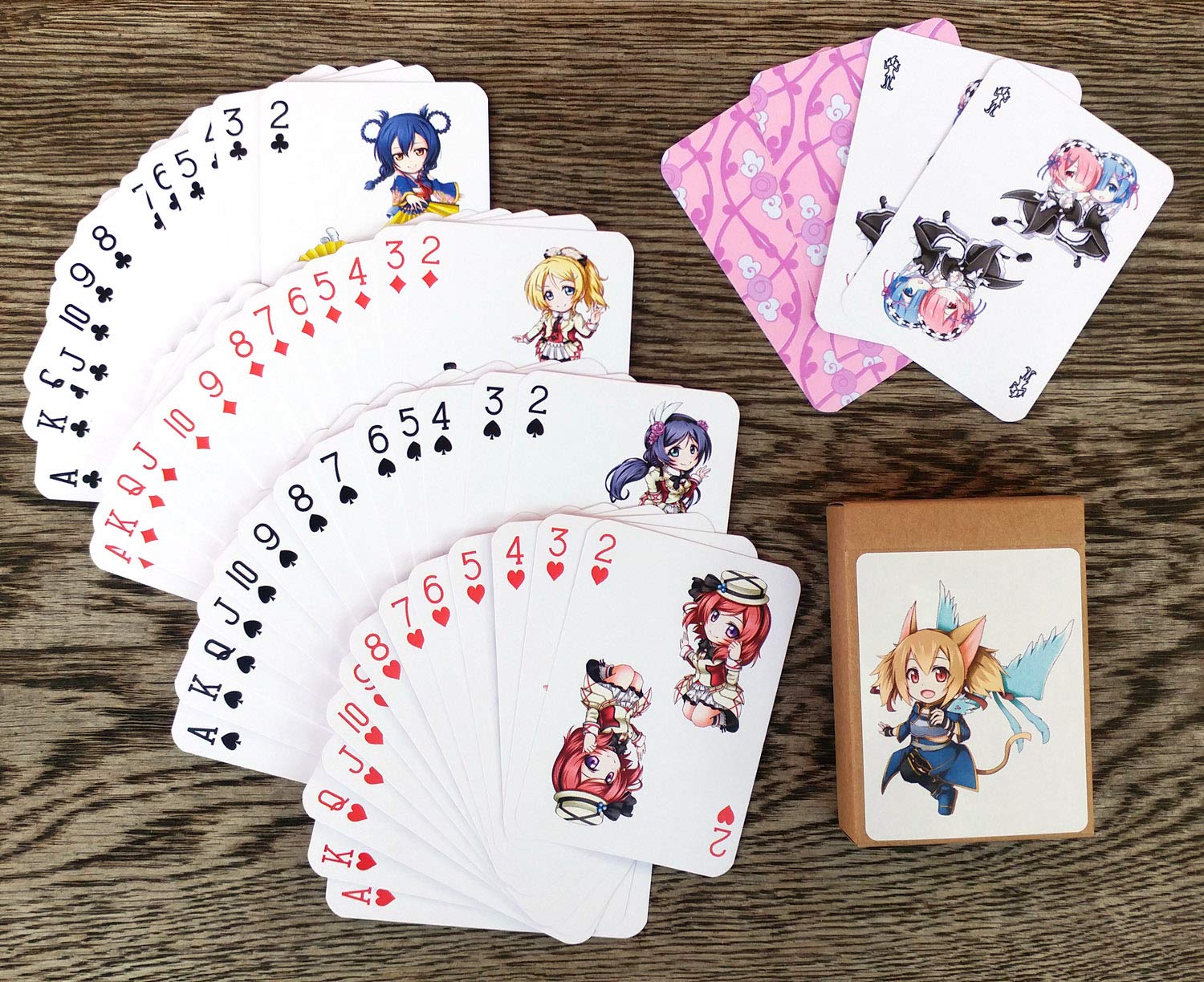Anime Playing Cards - 54 Unique Poker Deck with KUENO Chibi Manga Characters | Perfect for Game Nights, Collectors & Anime Fans