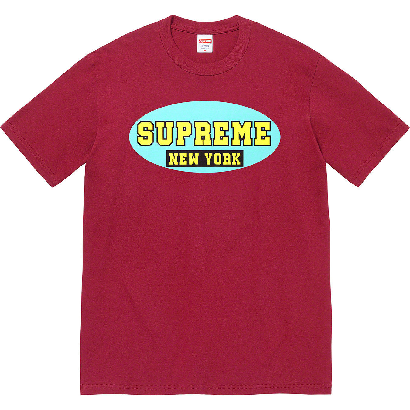 Supreme New York T-Shirt - Cardinal Red Cotton Streetwear Tee for Men | Urban Fashion, Casual Wear & Street Style Outfits