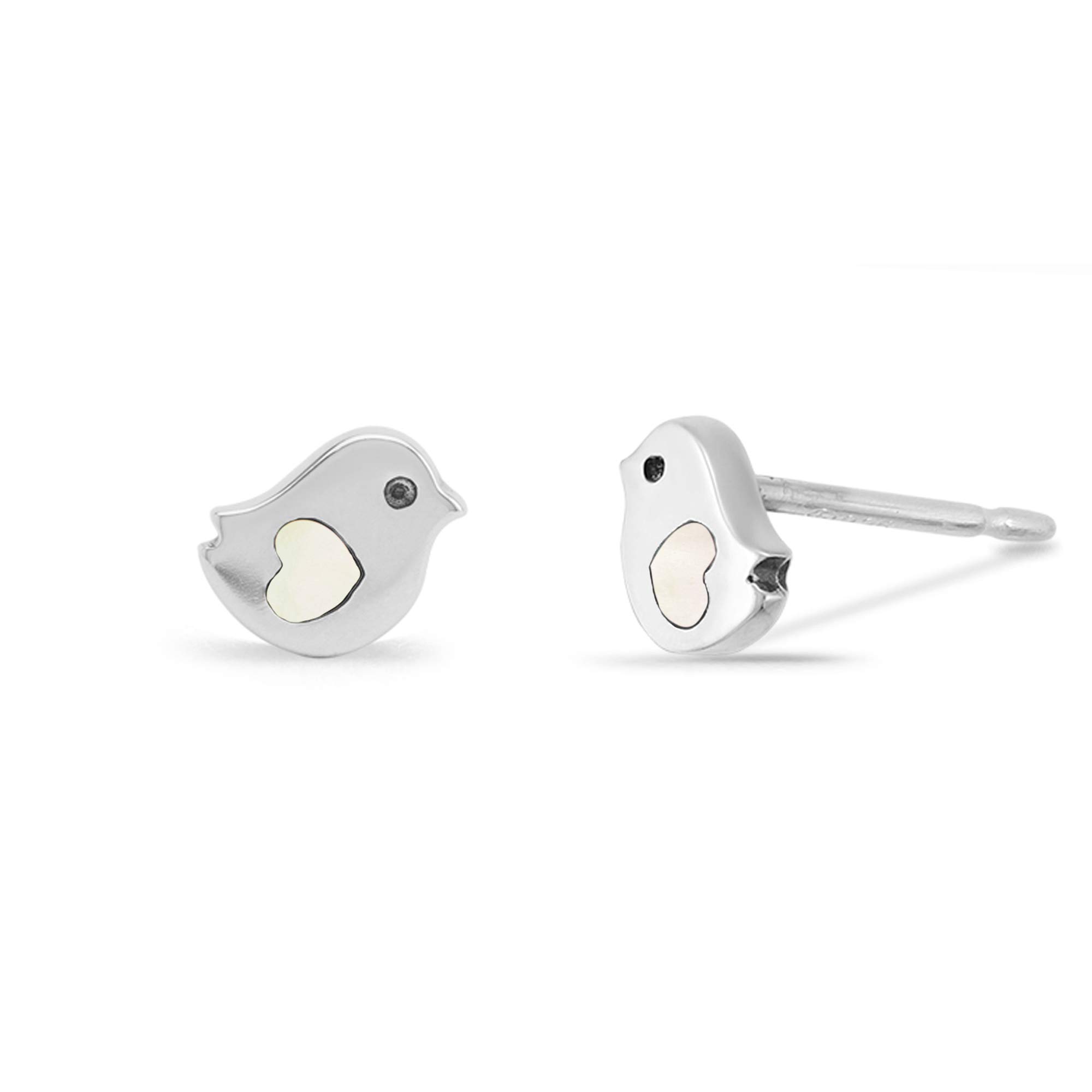 Sterling Silver Little Bird Stud Earrings for Women - Dainty Minimalist Bird Jewelry - Perfect Gift for Birthday, Anniversary & Everyday Wear