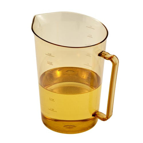Cambro 400MCH150 4-Quart Amber High Heat Resistant Measuring Cup for Baking, Cooking & Food Prep - Commercial & Home Kitchen Use