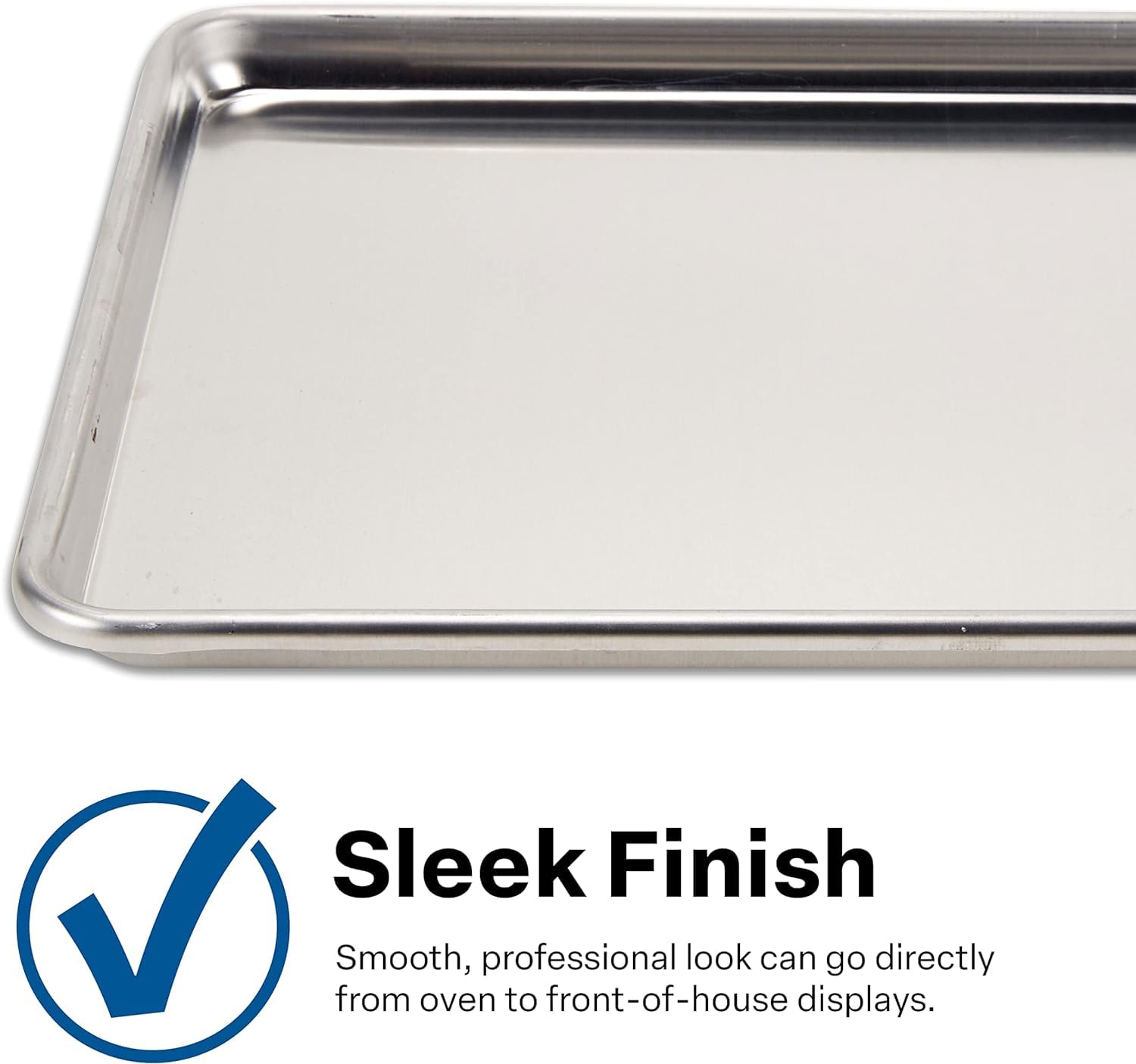 Commercial Aluminum Sheet Pan 18x26 Inches - Heavy Duty 12 Gauge Full Size Bun Pan for Baking, Roasting & Food Prep - Fits Standard Ovens - Restaurant & Bakery Essential (Silver)