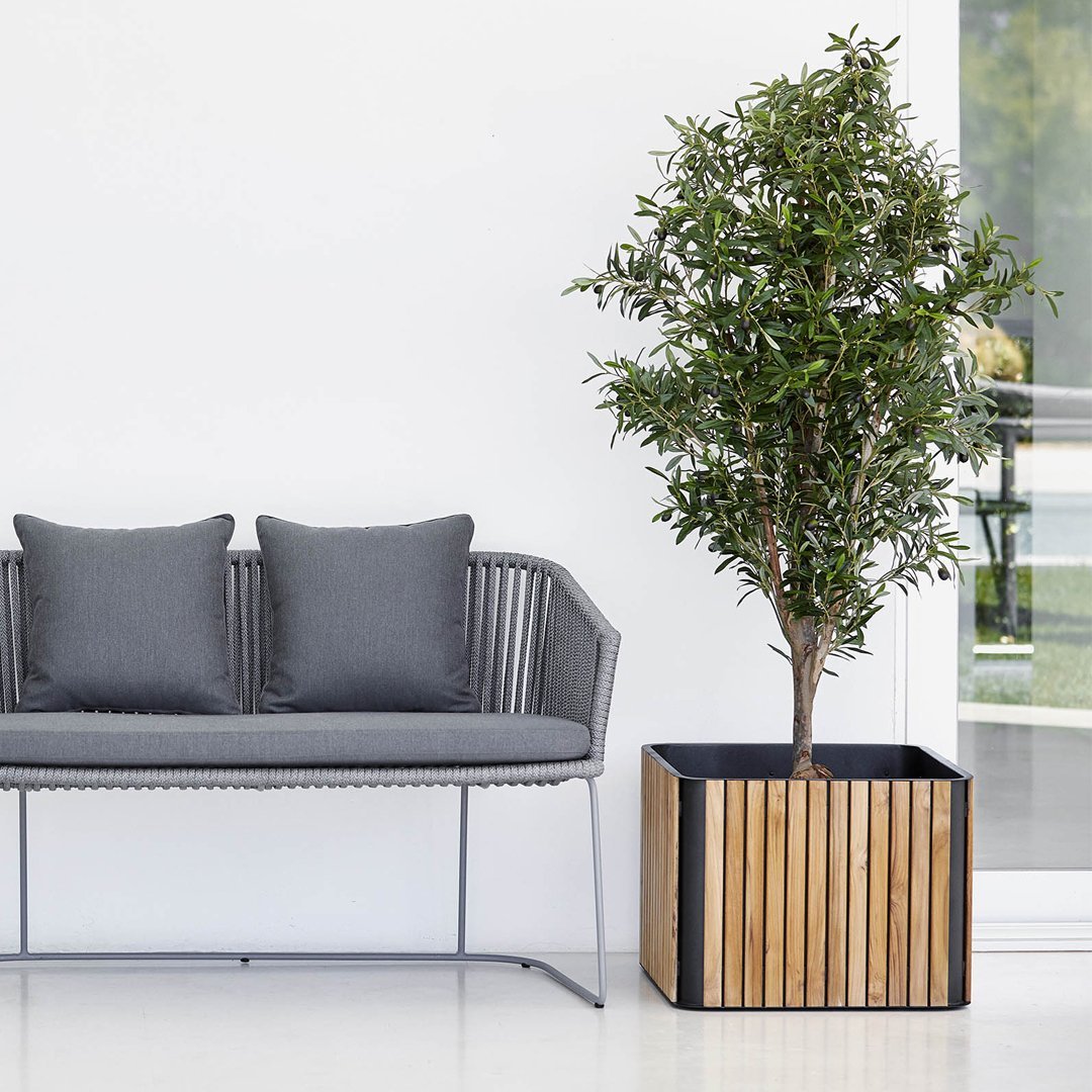 Cane Line Design Team Combine Planter - Modern Indoor/Outdoor Plant Pot for Home & Garden Decor - Perfect for Living Room, Patio, and Office Spaces
