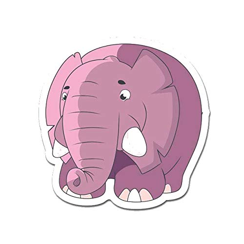 Pink Elephant Vinyl Wall Decal - Removable Peel & Stick Art for Dorm Room Decor, 12