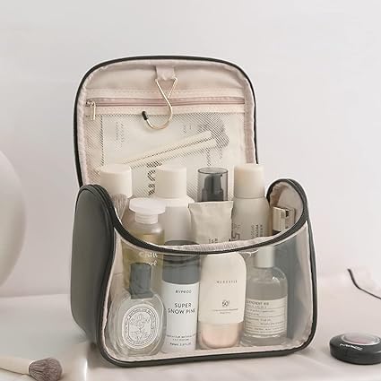 Eopzo Travel Makeup Bag - Waterproof Cosmetic Organizer for Women | Portable Shower & Toiletry Pouch | Perfect for Vacation, Gym & Business Trips | Essential Travel Accessories