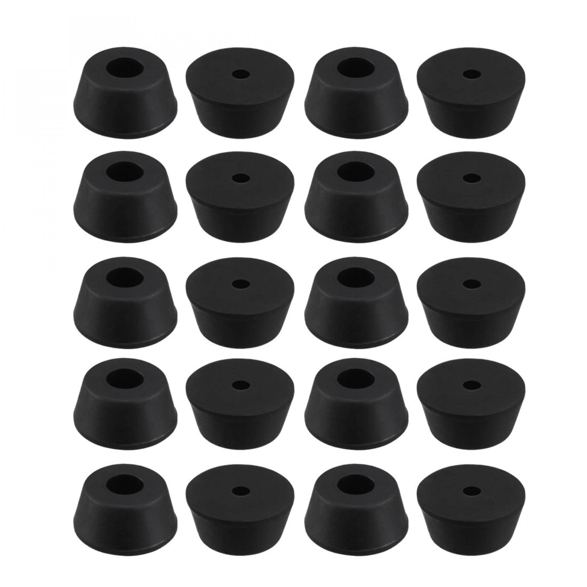 20Pcs Black Rubber Bumpers for Radio Cabinet Case Feet - Non-Slip Furniture Risers & Protectors for Home Audio Equipment, Speakers & Electronics