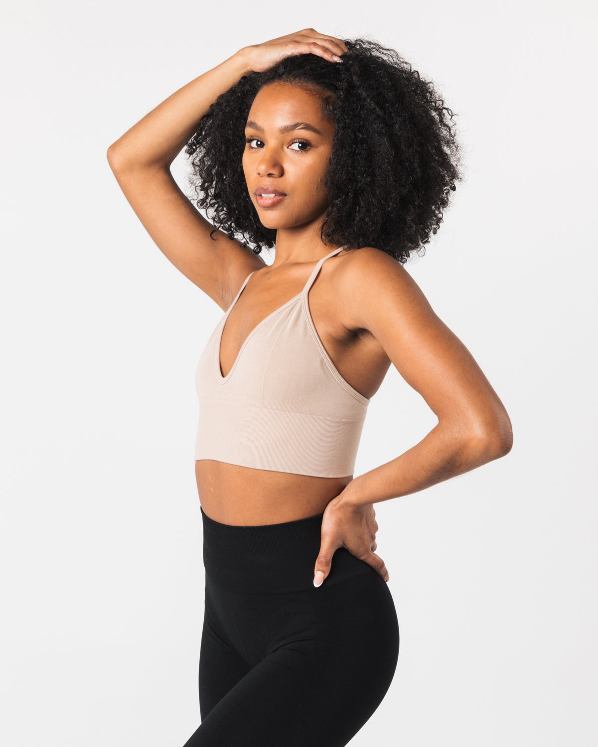 Seamless Ribbed Bra - Soft Linen Comfort for Everyday Wear | Perfect for Yoga, Workouts & Relaxing at Home