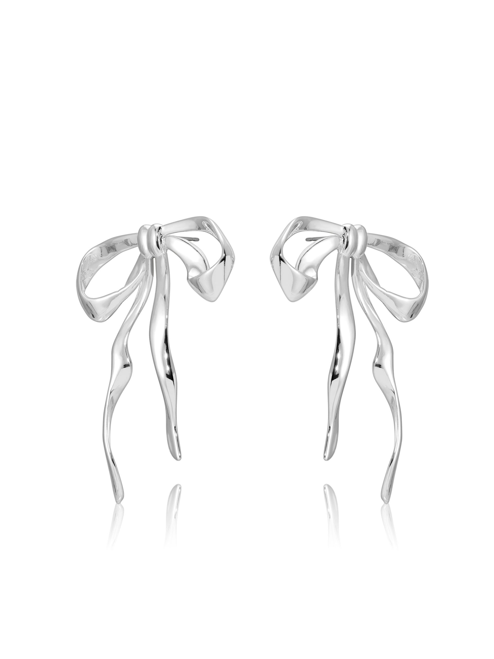 Organic Bow Earrings for Women - Handmade Boho Jewelry - Perfect for Weddings, Parties & Everyday Wear