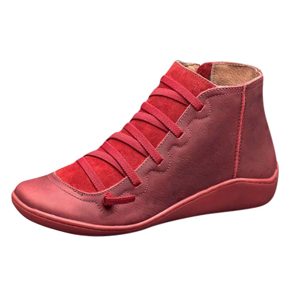 **Women's Wide Width Comfort Boots with Orthopedic Arch Support - Lightweight Lace-Up & Side Zipper Ankle Boots for Walking, Work, Hiking & Travel - Perfect for Winter & Fall Outdoor Activities**