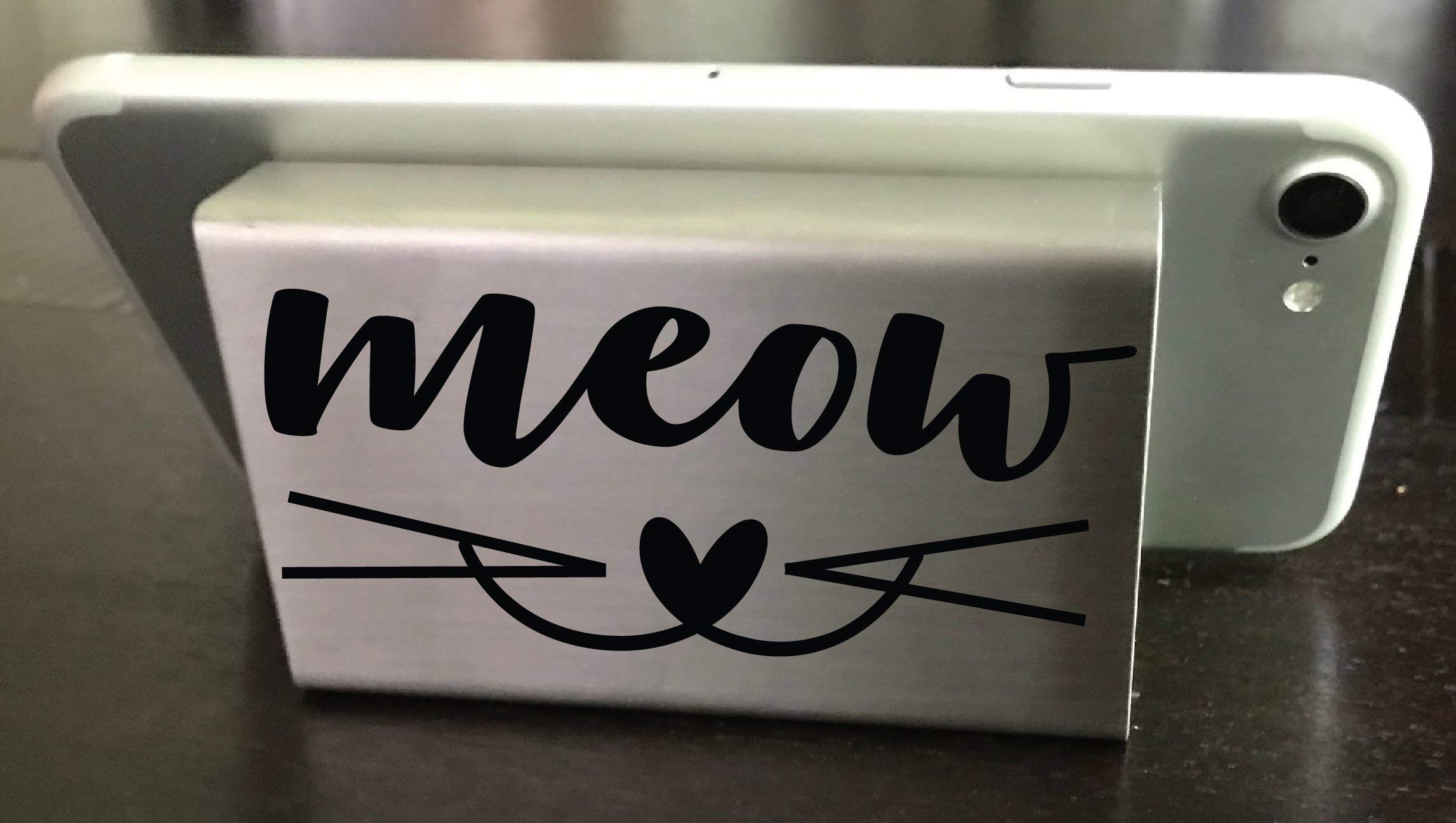 Custom Metal Cat Lovers Phone Stand - Durable Cell Phone Holder for Desk, Perfect for Home Office, Gaming, and Streaming Accessories