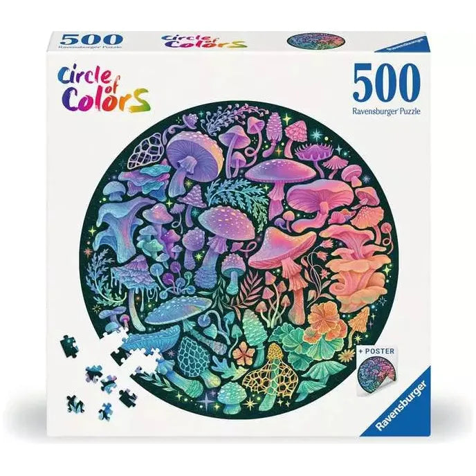Vibrant Circle of Colors: Premium Mushroom Pz500 Art Print - Perfect for Home Decor, Office Wall Art & Gift Ideas