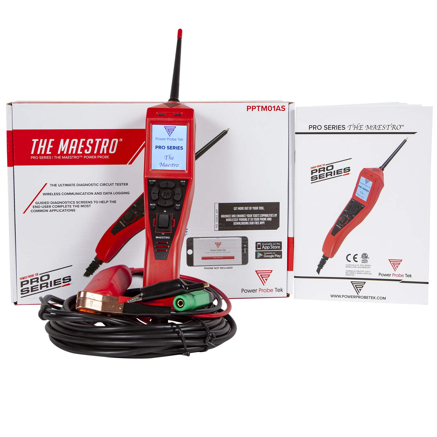 Power Probe The Maestro Automotive Circuit Tester - Advanced Diagnostic Tool for Car Electrical Systems (PPTM01AS) | Perfect for Mechanics & DIY Auto Repairs