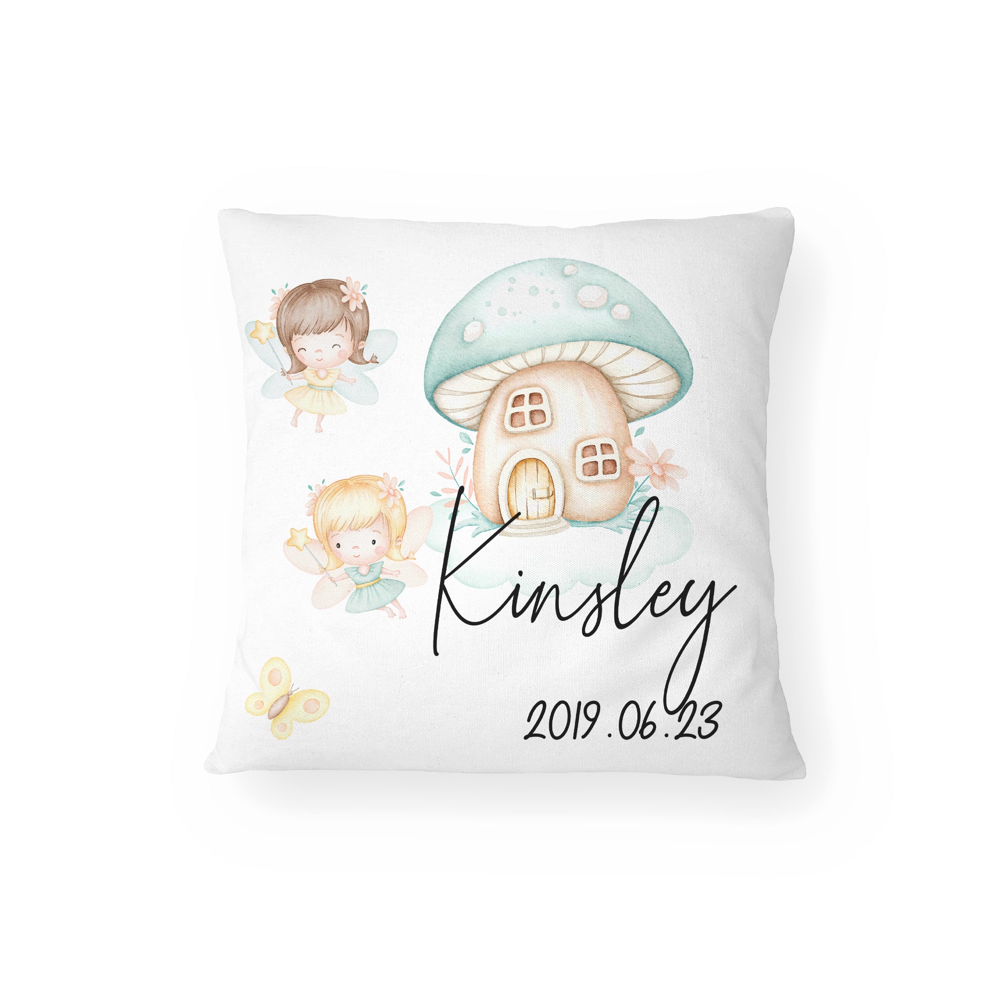 Custom Lil Fairy Decorative Throw Pillow - Personalized Home Decor for Living Room, Bedroom & Nursery