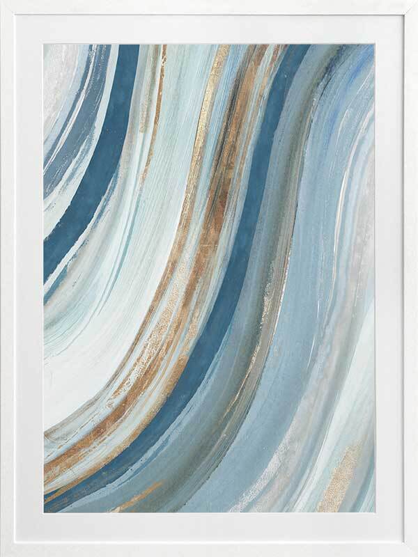 Azure Blue Framed Art Print - Modern Wall Decor for Living Room, Bedroom & Office - Perfect for Home & Office Decoration