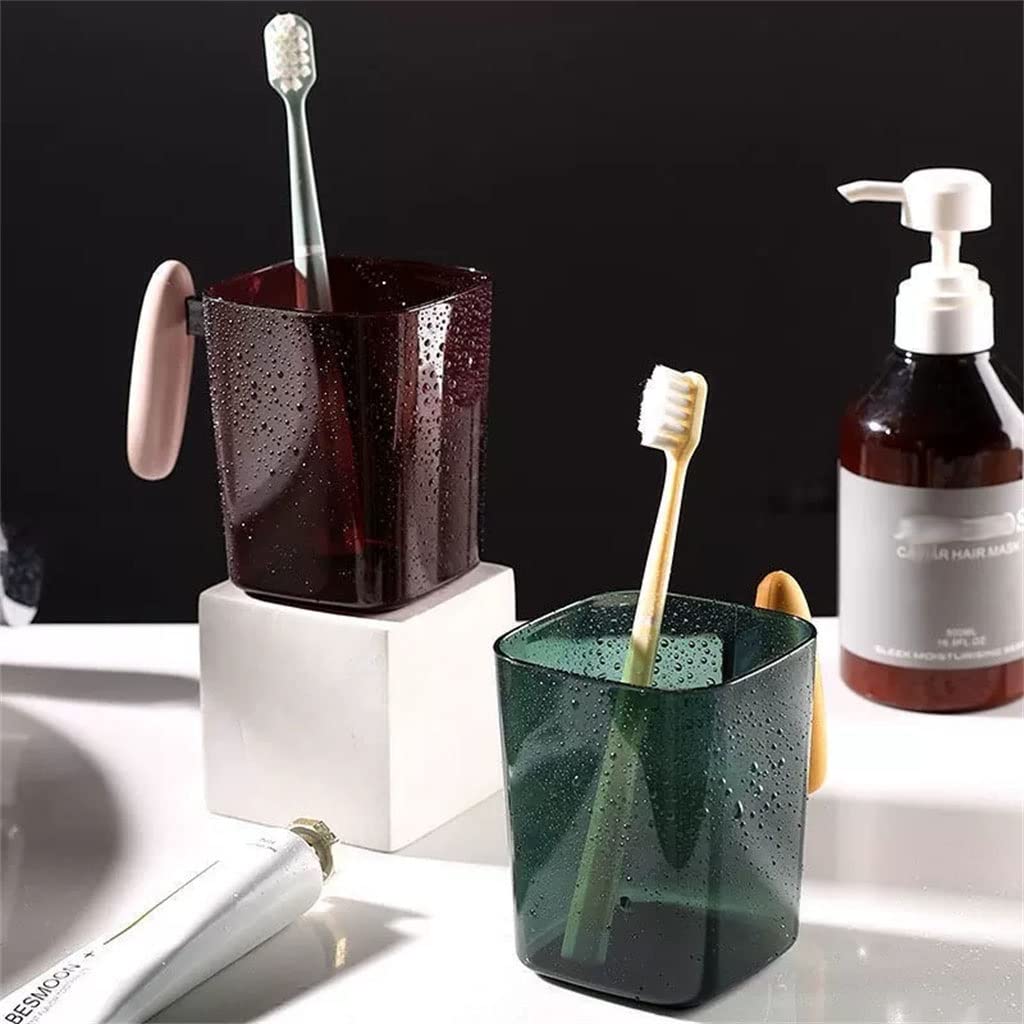 4-Piece Toothbrush Holder Set - Durable Bathroom Organizer for Brushes & Cups - Perfect for Home, Office, or Travel Use