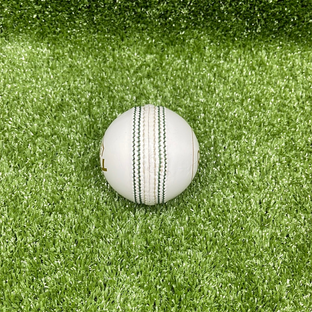 Premium White Leather Cricket Ball - Professional Grade for Match Play & Practice - Perfect for Cricket Games, Training & Sports Enthusiasts