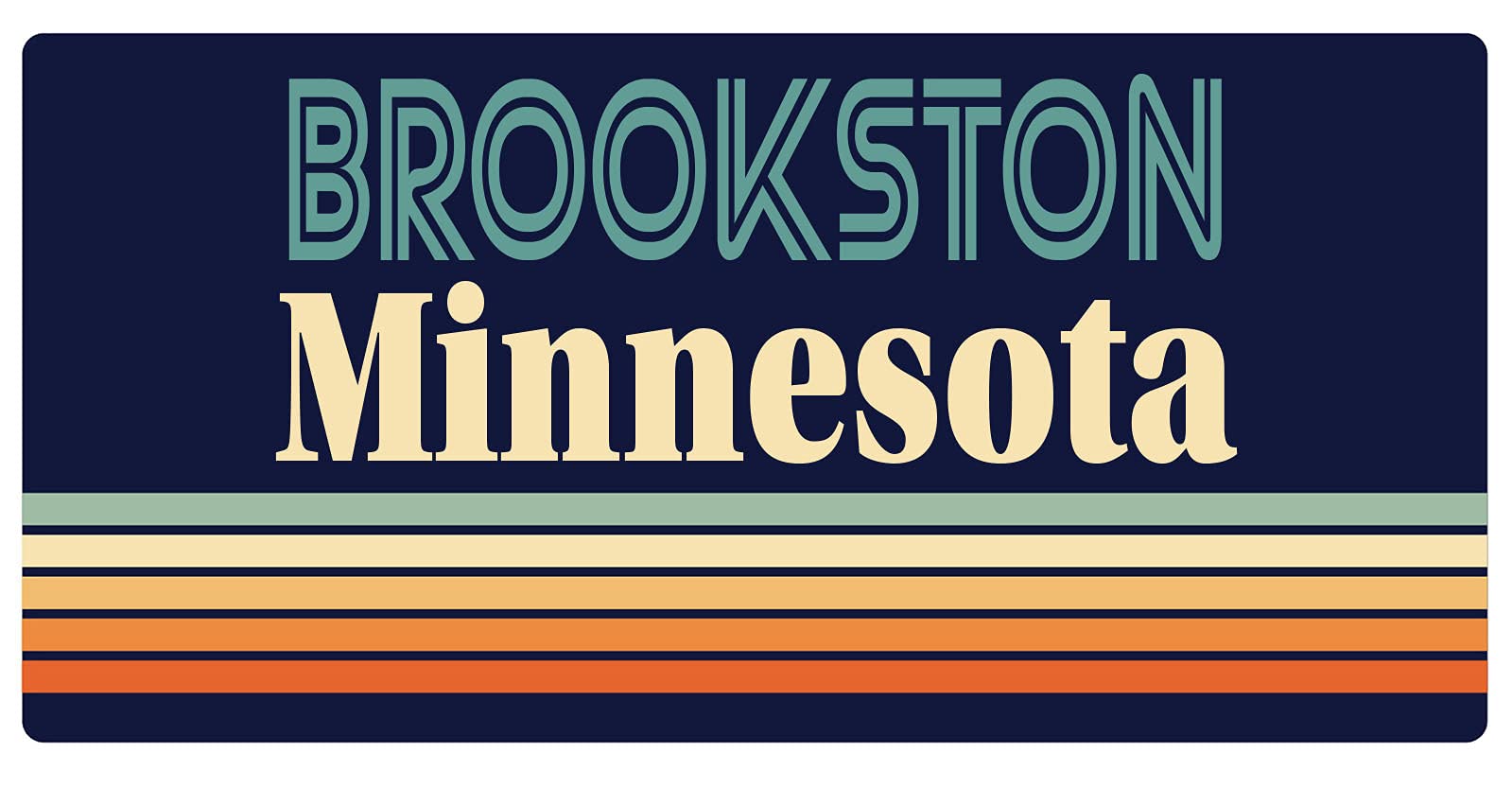Brookston Minnesota Retro Fridge Magnet 5 x 2.5 Inch - Vintage Souvenir for Refrigerator, Office, Home Decor & Travel Memories