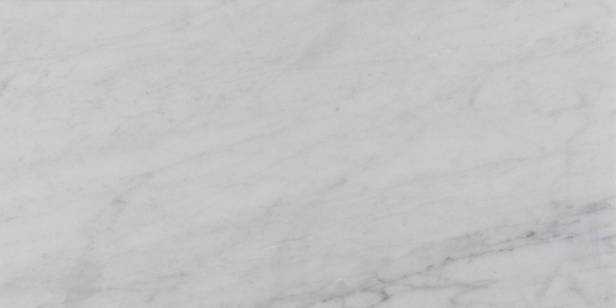 12 x 24 Inch Bianco Carrara White Honed Marble Tile - Premium Natural Stone for Kitchen Backsplash, Bathroom Walls & Flooring