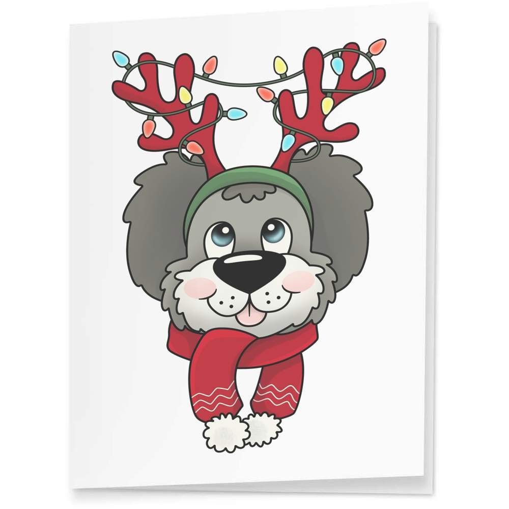 Azeeda 4-Pack Christmas Dog Gift Tags - Festive Pet Holiday Labels for Gifts, Stockings & Wrapping (GI00033010) - Perfect for Pet Lovers, Dog Owners & Christmas Presents