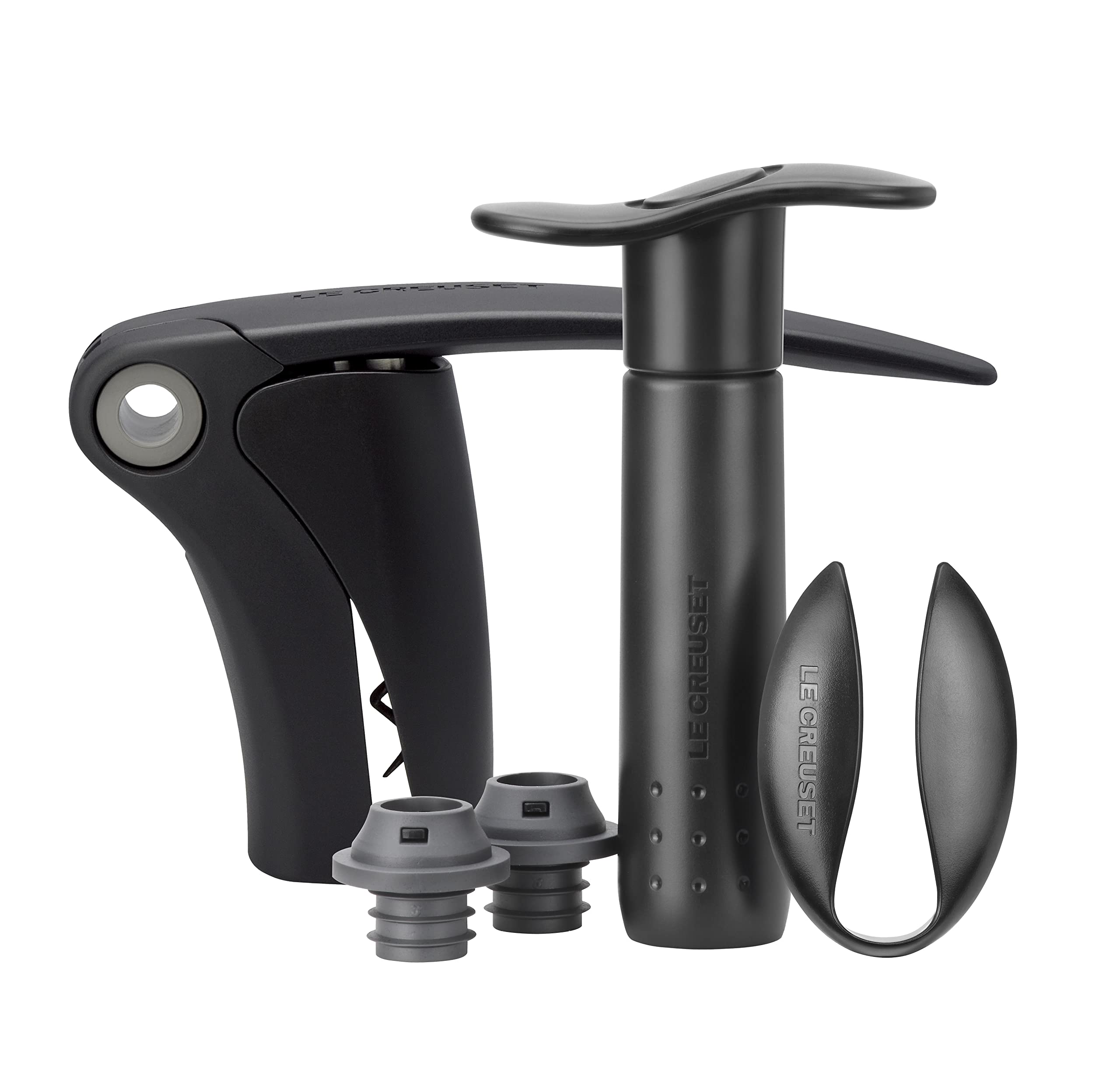 Le Creuset 5-Piece Wine Tool Set in Black & Grey - Perfect for Wine Lovers, Gifts & Entertaining