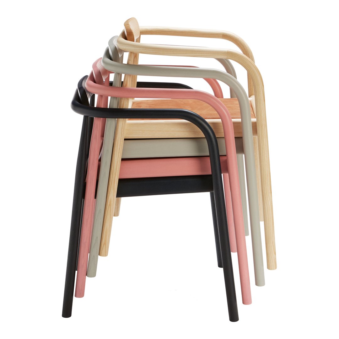 AHM Armchair - Upholstered Stackable Seat for Living Room, Office & Dining - Modern Comfortable Chair for Home & Workspace