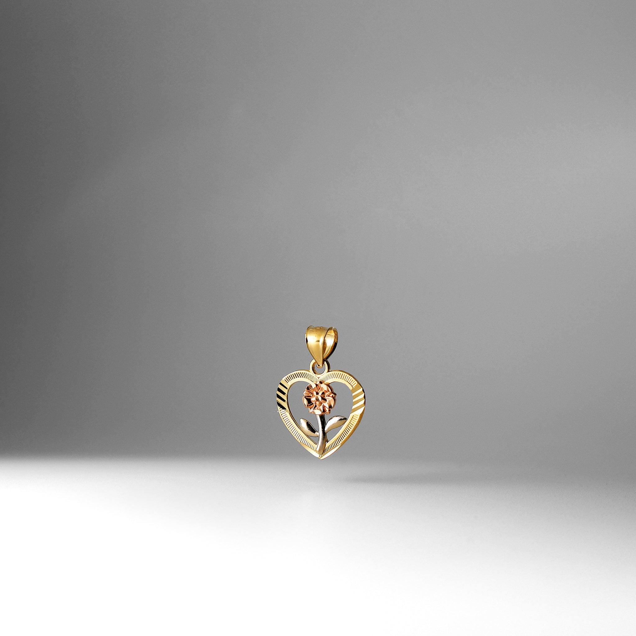 Elegant Gold Flower Heart Pendant Necklace - Model 394 | Perfect for Valentine's Day Gifts, Anniversary Presents & Romantic Occasions