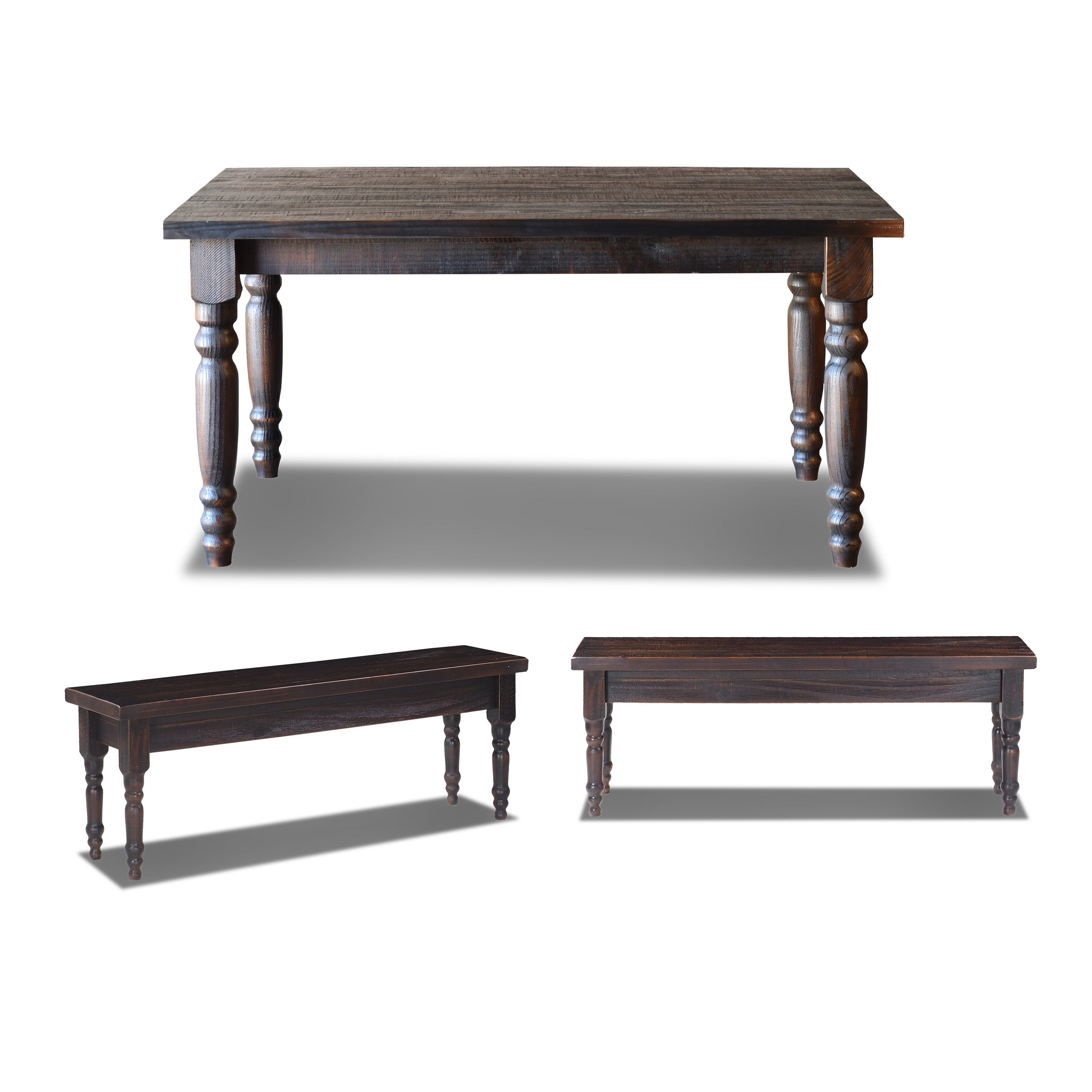 Valerie 3-Piece Dining Set with Table & Bench - Perfect for Small Spaces, Kitchens, and Breakfast Nooks | Modern Farmhouse Style Furniture for Home & Apartment