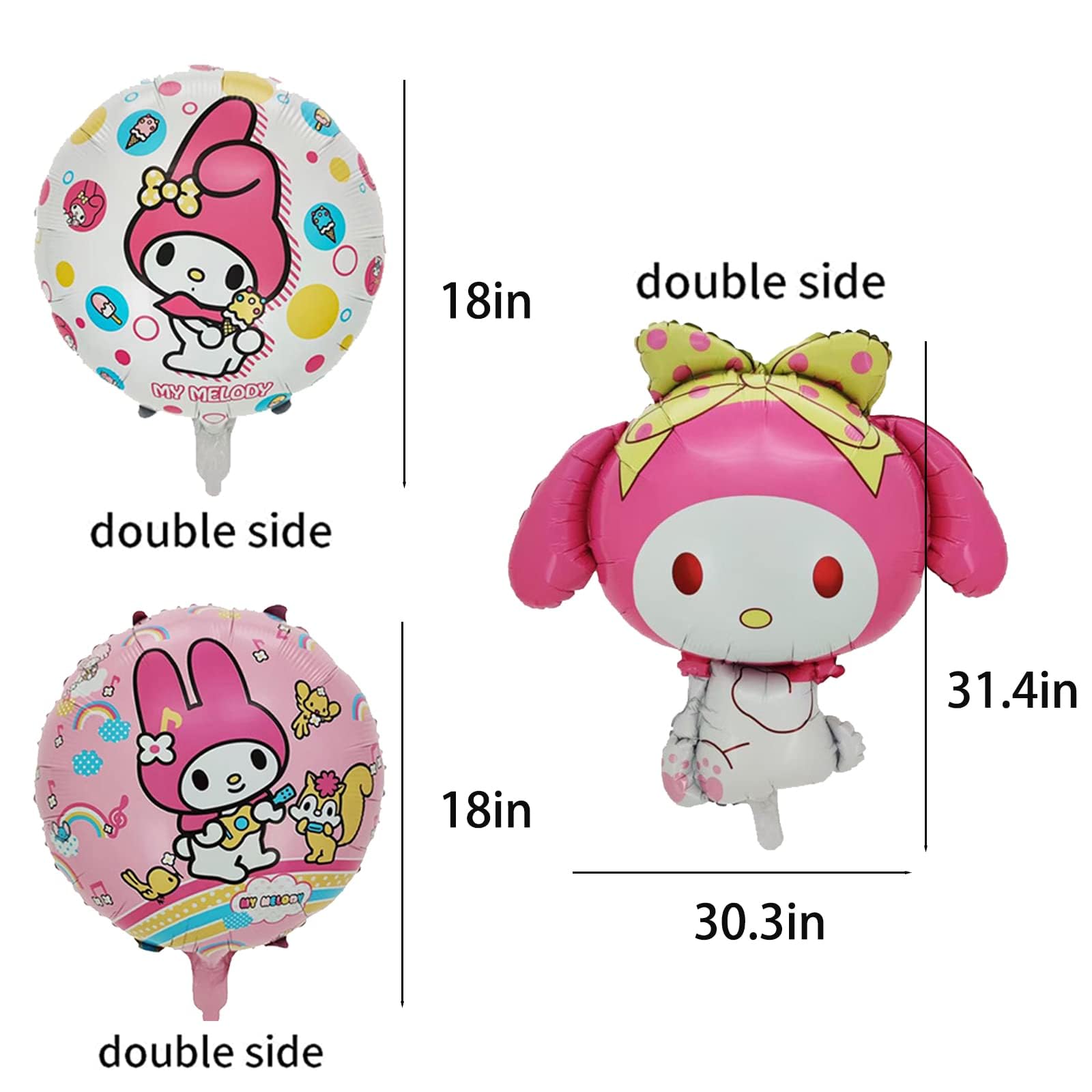 9Pcs Cute Anime Party Balloons - Double Sided Aluminum Film Balloons for Birthday Decorations, Anime Theme Party Supplies, Kawaii Home Decor & Photo Backdrop (Perfect for Cosplay Events, Baby Showers & Themed Celebrations)