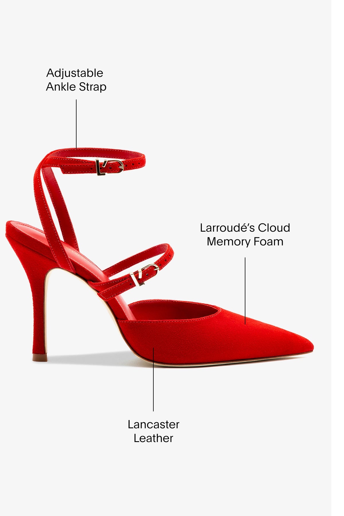 Kris Pump Women's High Heels in Scarlet Suede - Elegant Dress Shoes for Parties, Weddings & Special Occasions