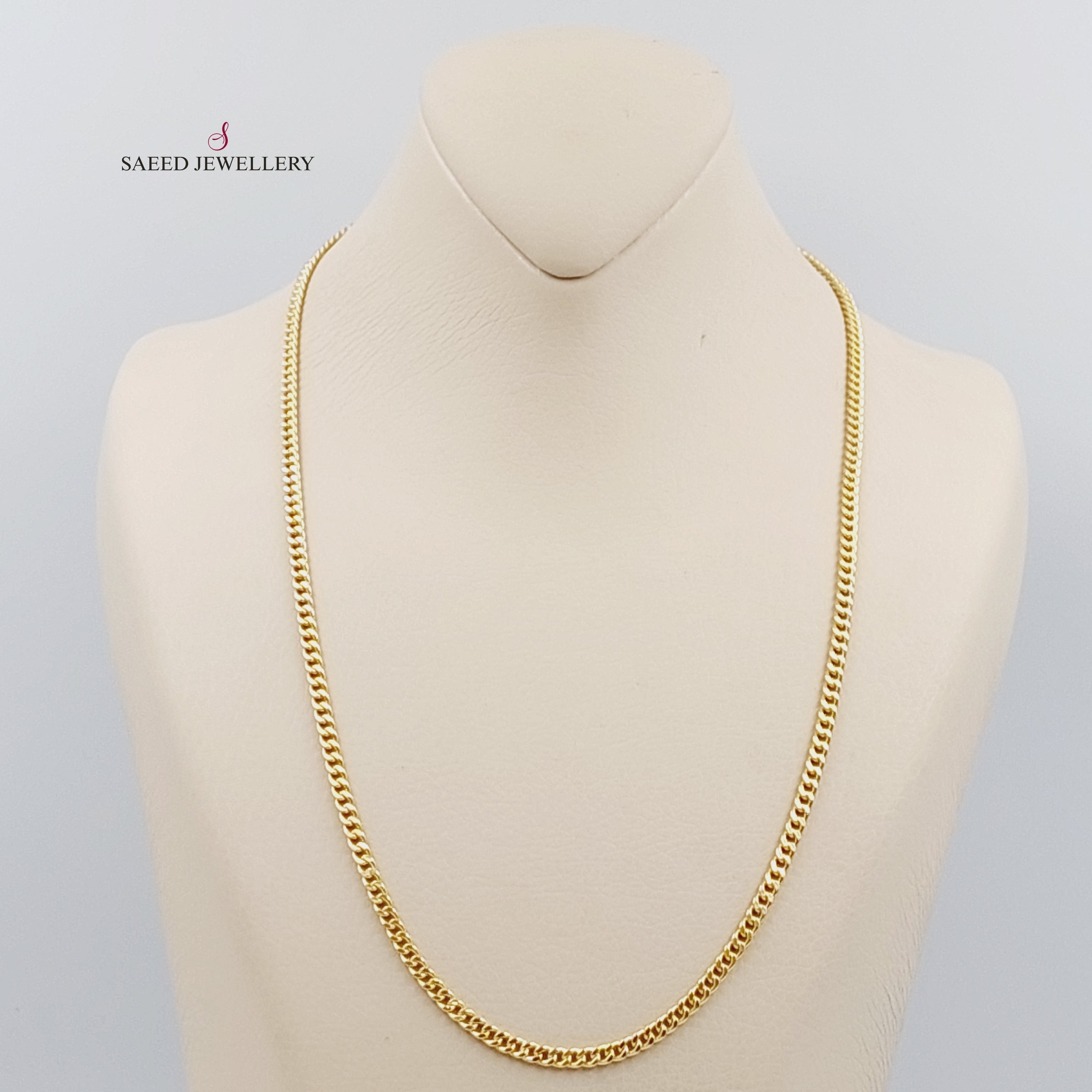 18K Gold 3.5mm Curb Chain Necklace for Men & Women - Perfect for Everyday Wear, Gifts & Special Occasions