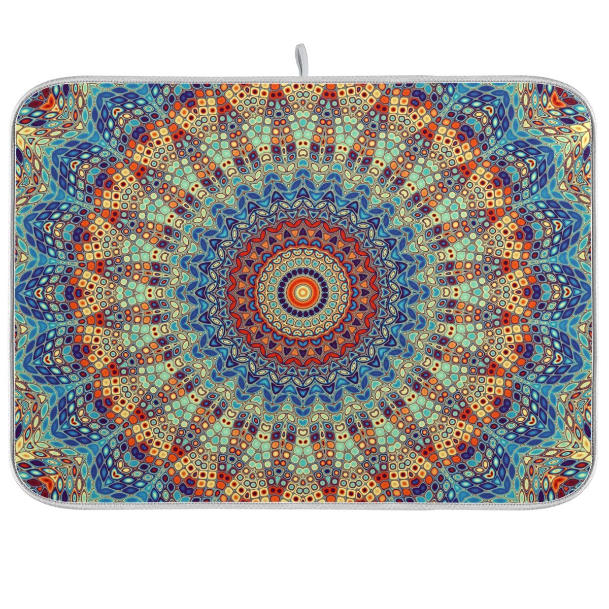 Bohemian Mandala Dish Drying Mat - Absorbent Microfiber 16x18