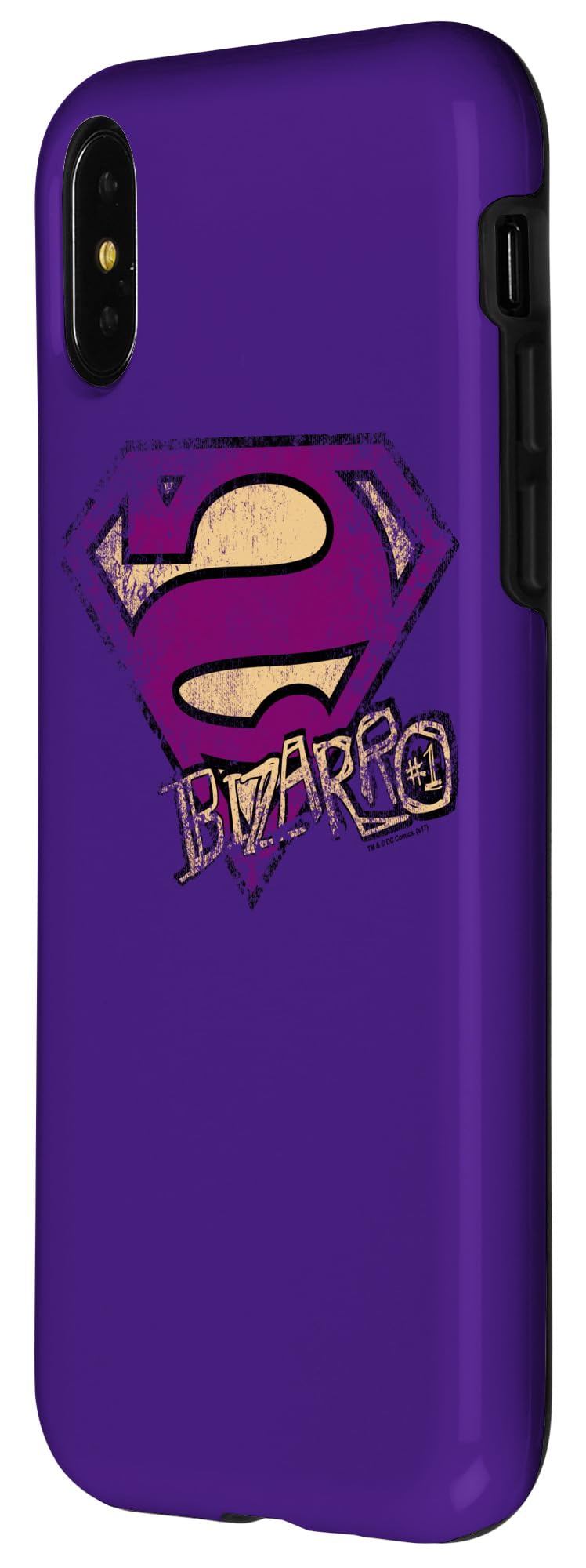 iPhone X/XS Superman Bizarro Logo Vintage Distressed Phone Case - Durable Protective Cover for Everyday Use, Superhero Fans & Comic Lovers