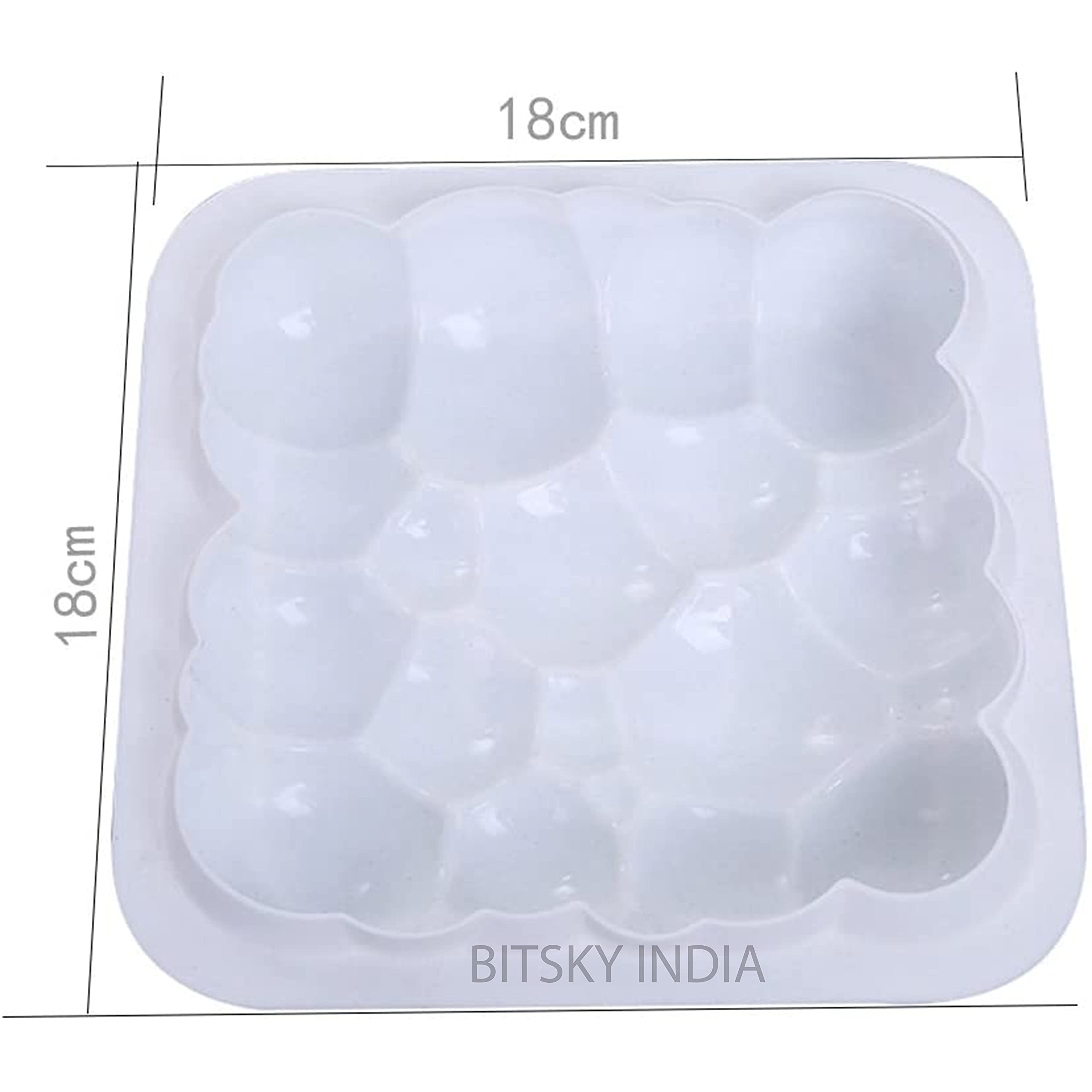 3D Silicone Cake Mold - Square Cloud Design for Mousse, Bubble, and Dessert Baking | BITSKY INDIA | Perfect for Birthday Cakes, Wedding Desserts, and DIY Baking Projects