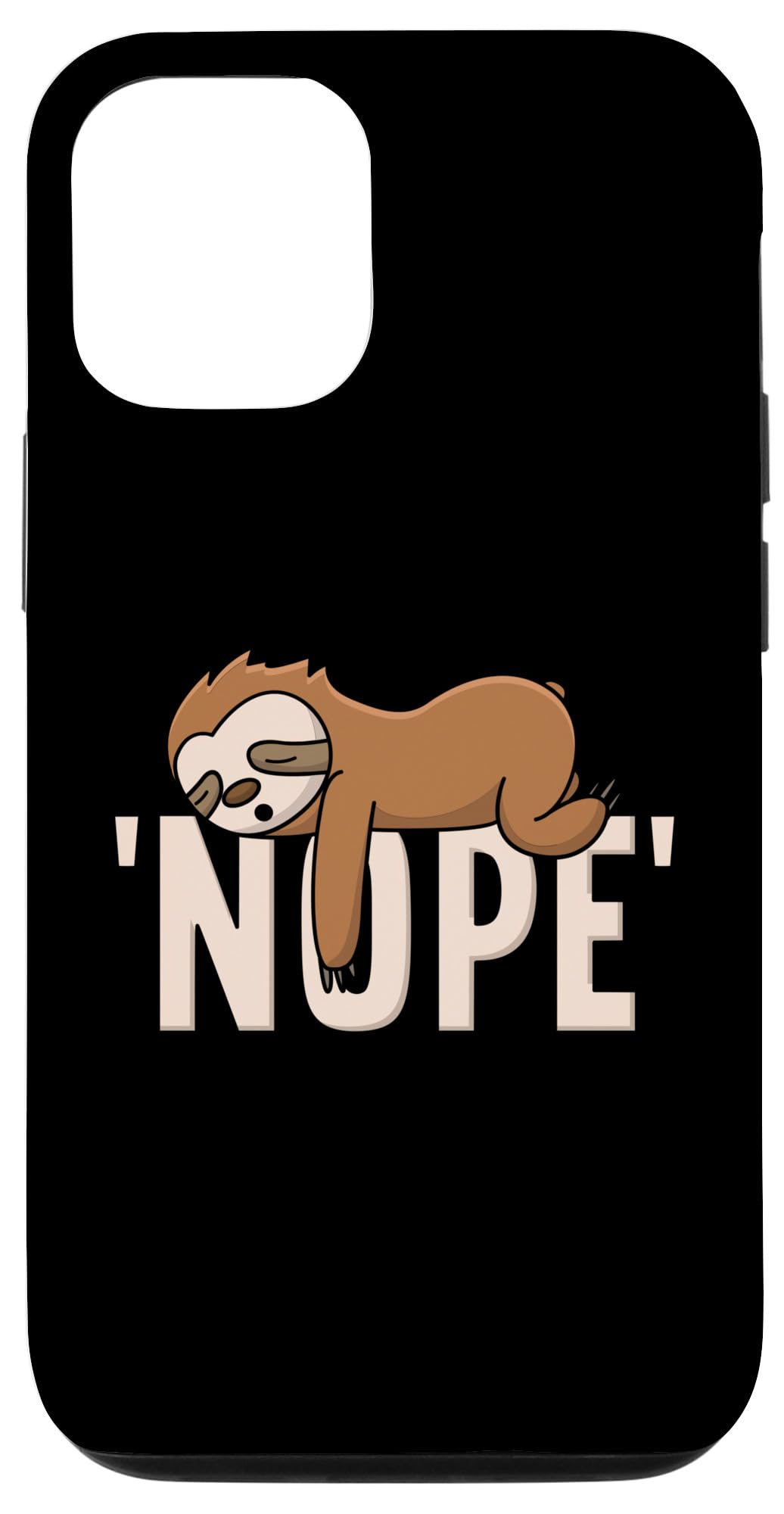 Funny Cute Sleepy Sloth iPhone 12/12 Pro Case - Durable Protective Cover for Women, Men & Kids - Perfect for Everyday Use, Travel & Gifts