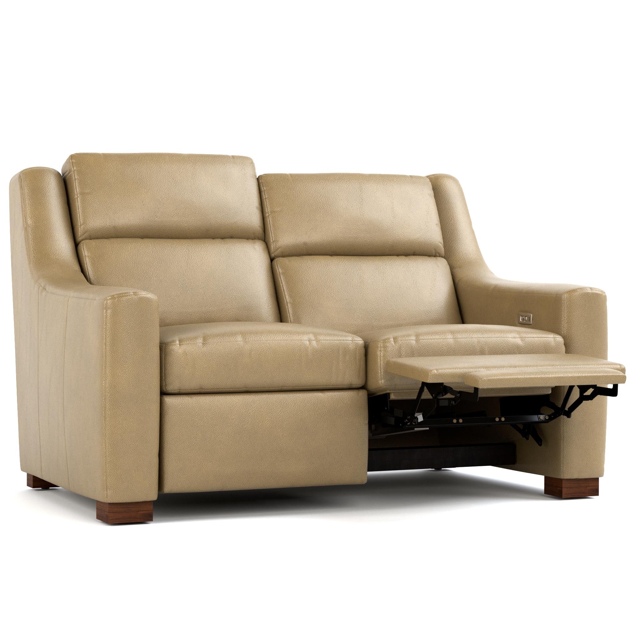 Hawley Power Motion Loveseat - Electric Reclining Sofa with USB Charging & Cup Holders, Perfect for Living Room, Home Theater, and Small Spaces