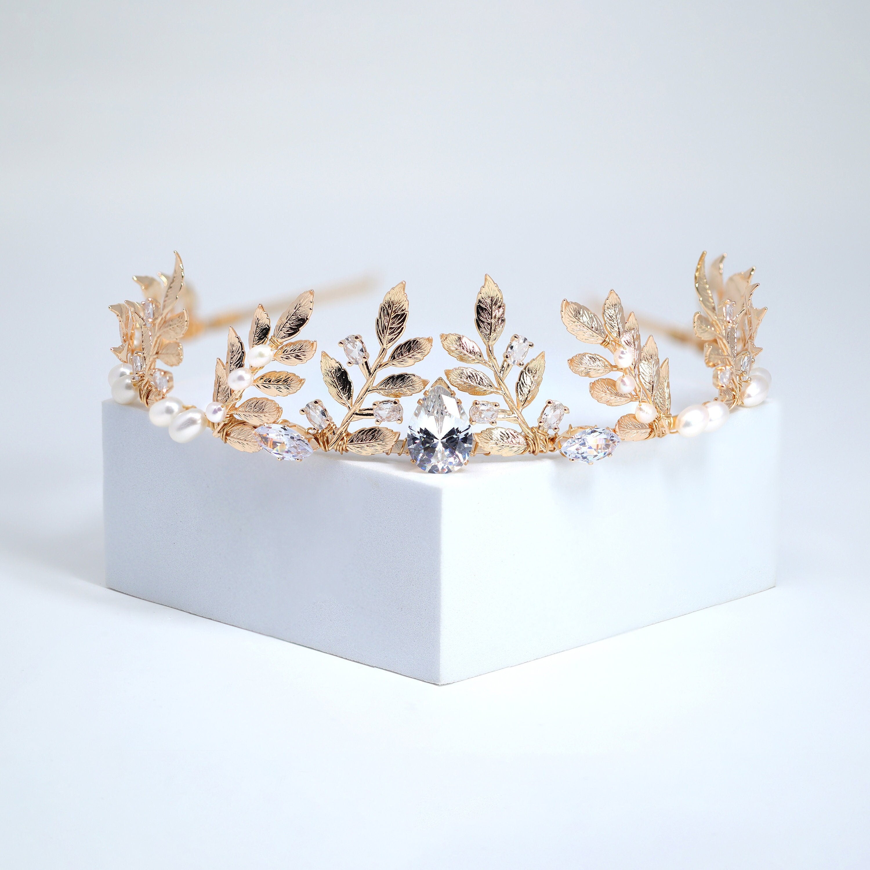Luxury Swarovski Celestial Vine Tiara - Crystal Wedding Crown for Bride | Bridal Tiara Headpiece with Swarovski Crystals | Perfect for Weddings, Prom, Pageants & Special Occasions