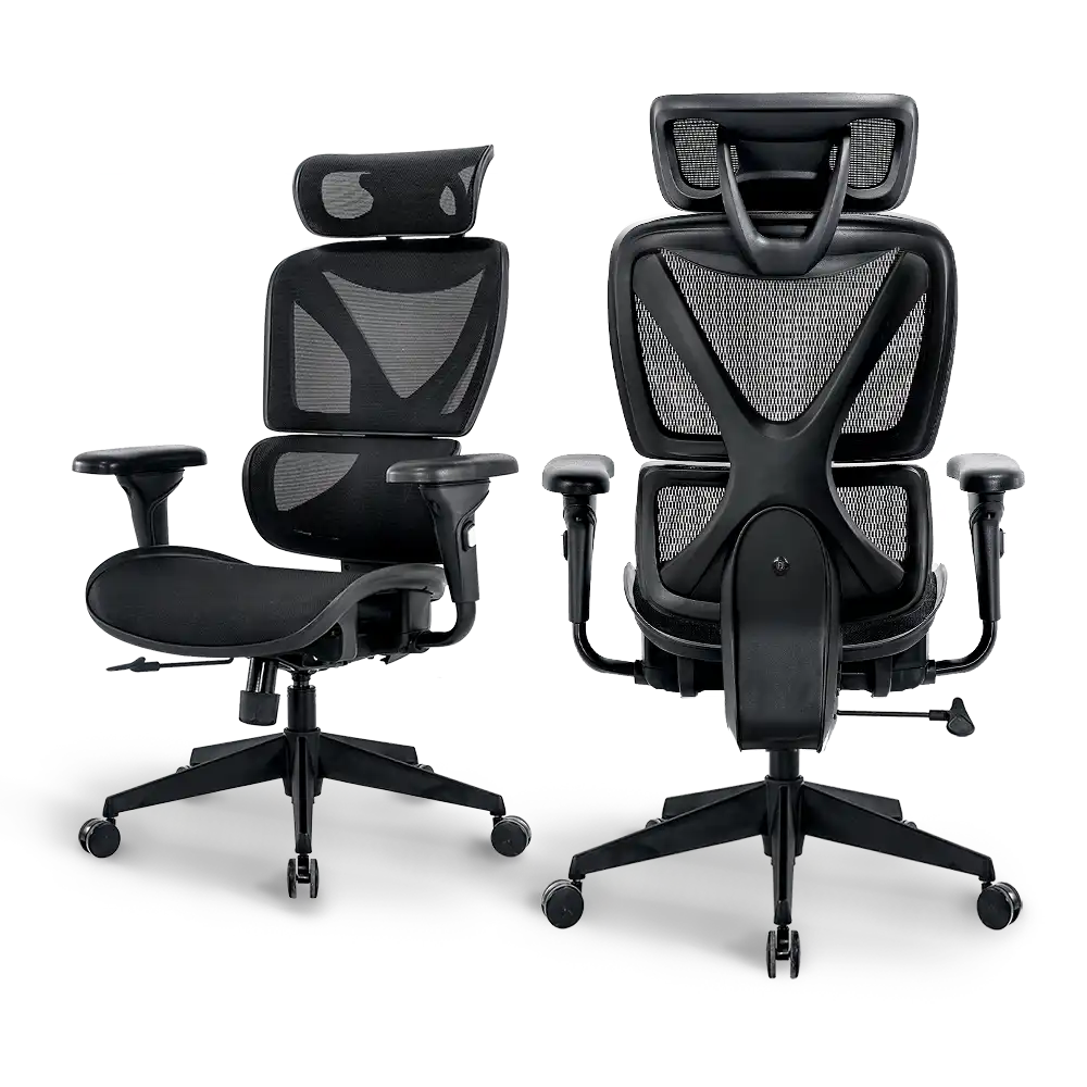 Ergonomic Office Chair with Lumbar Support - Adjustable Height & Swivel - Bea Comfortable Desk Chair for Home & Office Use - Perfect for Long Hours of Work or Gaming Sessions