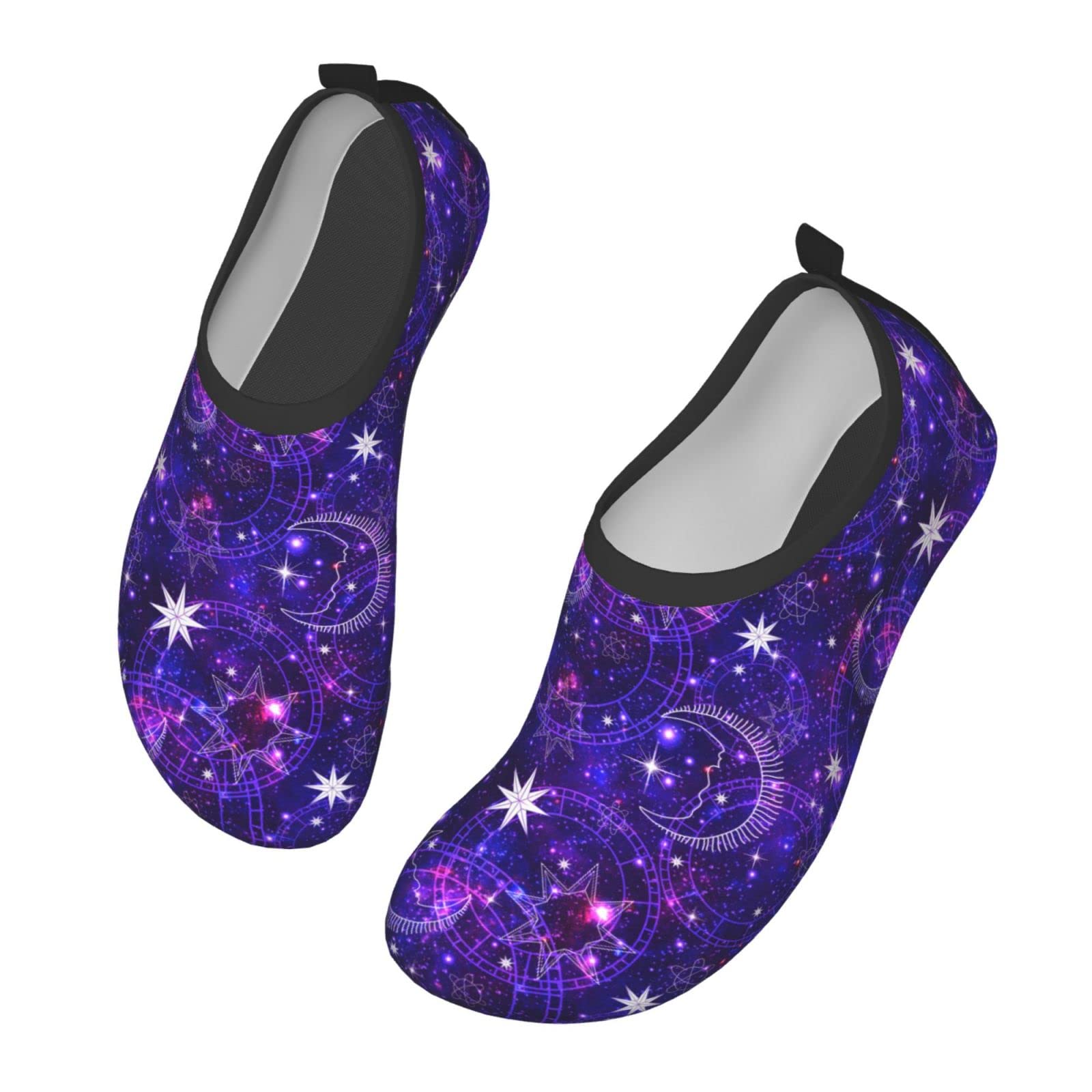 **Galaxy Print Water Shoes for Women & Men - Non-Slip Barefoot Quick-Dry Swim Shoes for Beach, Pool & Outdoor Adventures**