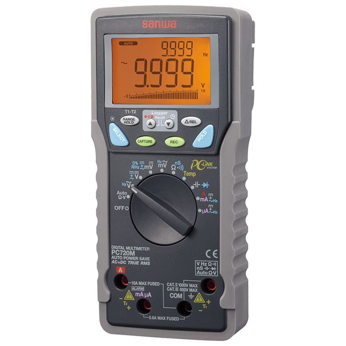 PC720M True RMS Digital Multimeter with Data Logging & PC Connectivity - Perfect for Electronics Repair, HVAC Testing, and Automotive Diagnostics
