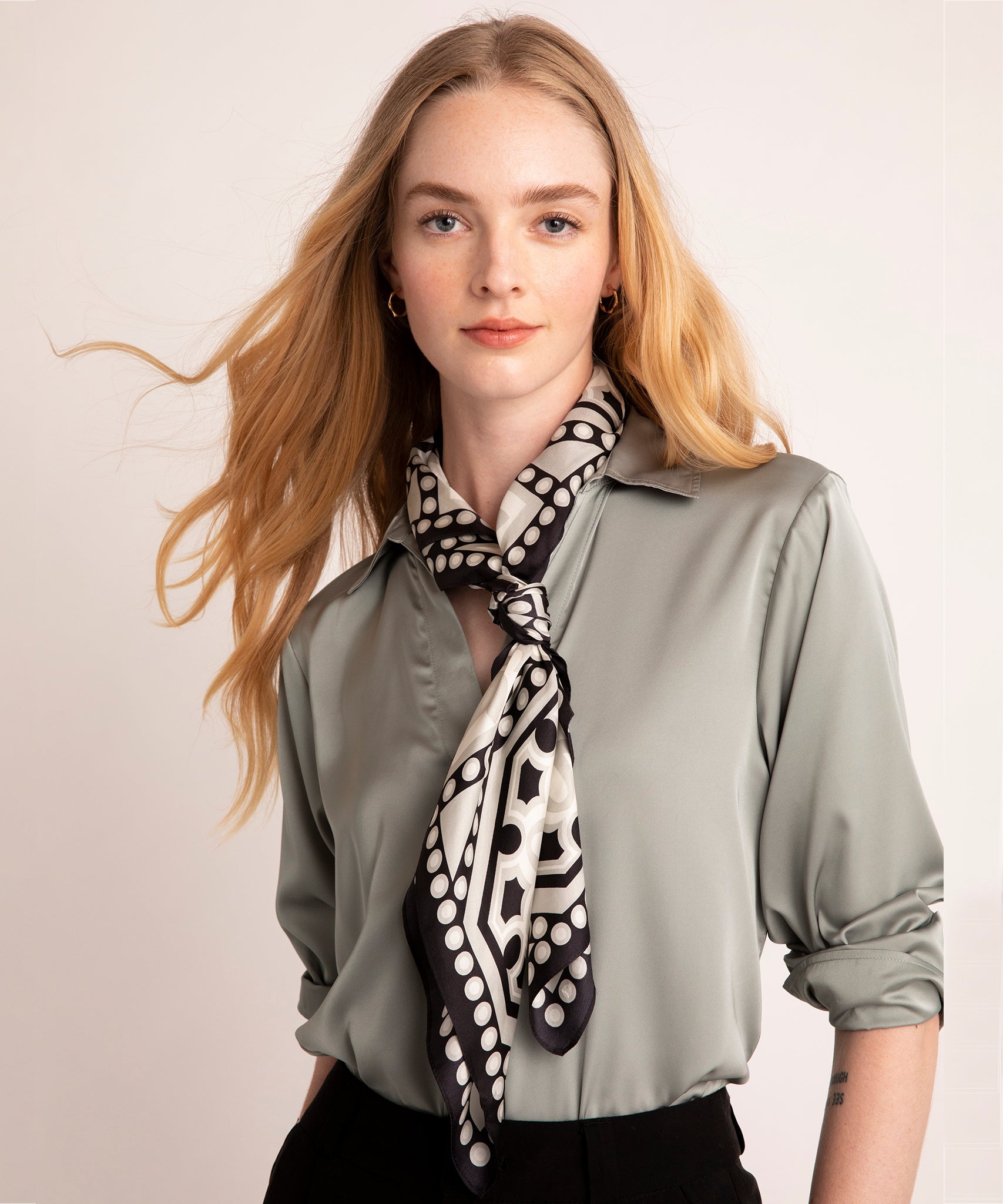 The Marquee 35 Silk Square Scarf - Premium Fashion Accessory for Women, Elegant Gift for Mother's Day, Wedding & Special Occasions