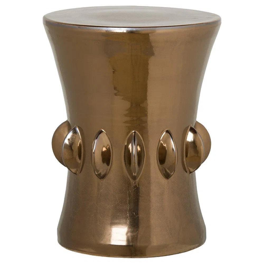 22.5 Inch Jewel Outdoor Decorative Garden Stool - Weather-Resistant Patio Furniture for Poolside, Porch & Backyard Decor
