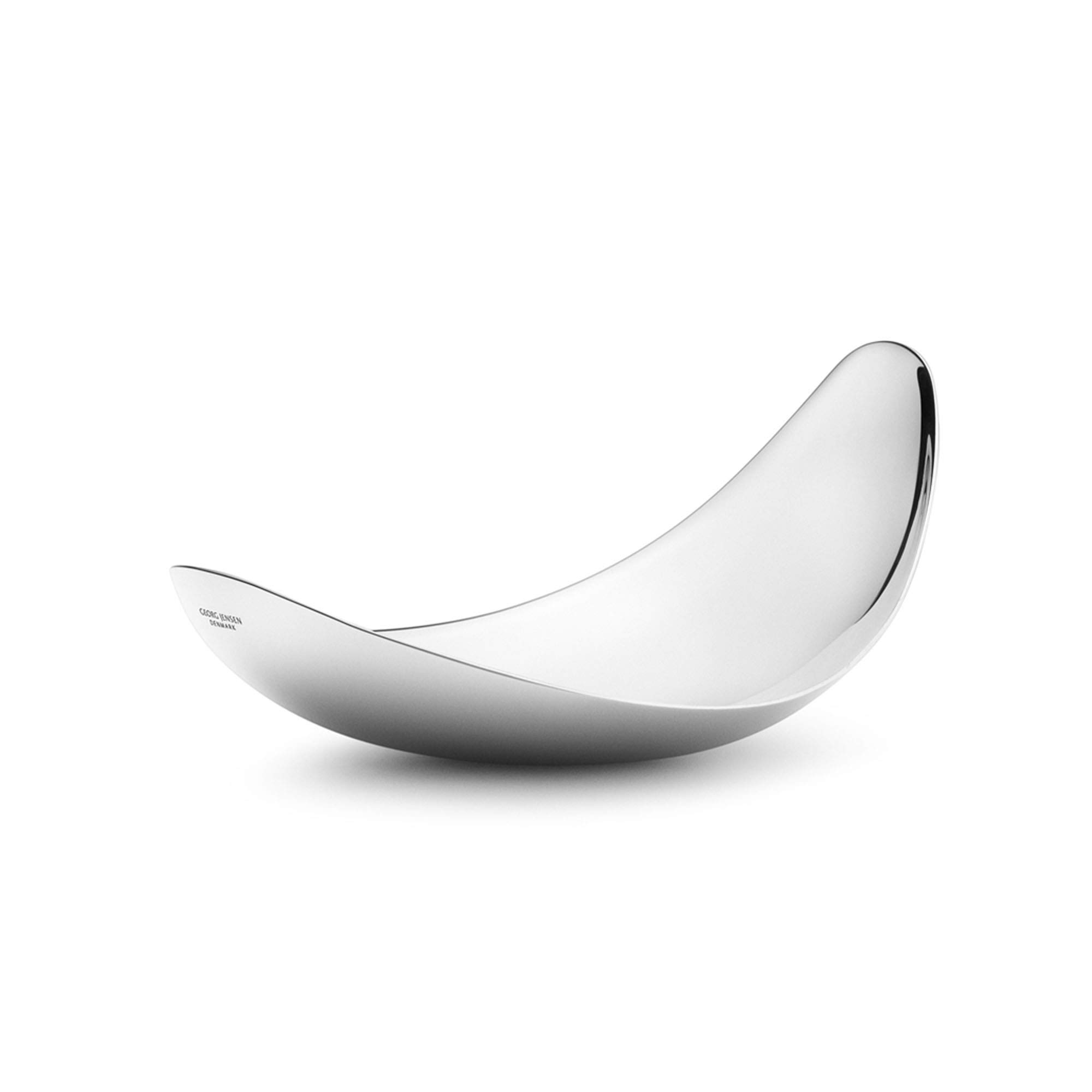 George Jensen Mirror Finish Leaf Dish - Small Stainless Steel Serving Tray for Candy, Jewelry & Home Decor