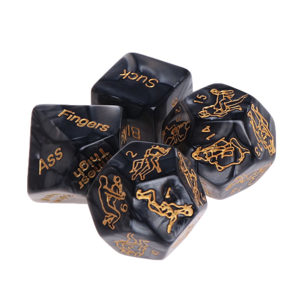 4 PCS Fun Acrylic Love Dice Set - Romantic & Erotic Couple Game for Adults - Enhance Intimacy with Sex Dice Games - Perfect for Date Nights & Spicing Up Relationships