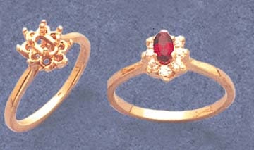 Solid Sterling Silver or 14kt White/Yellow Gold Marquise Cluster Blank Ring - Size 5-8, Pre-Notched Shank Setting (163531/143531) - Perfect for Engagement, Wedding, Anniversary & Special Occasion Jewelry Gifts