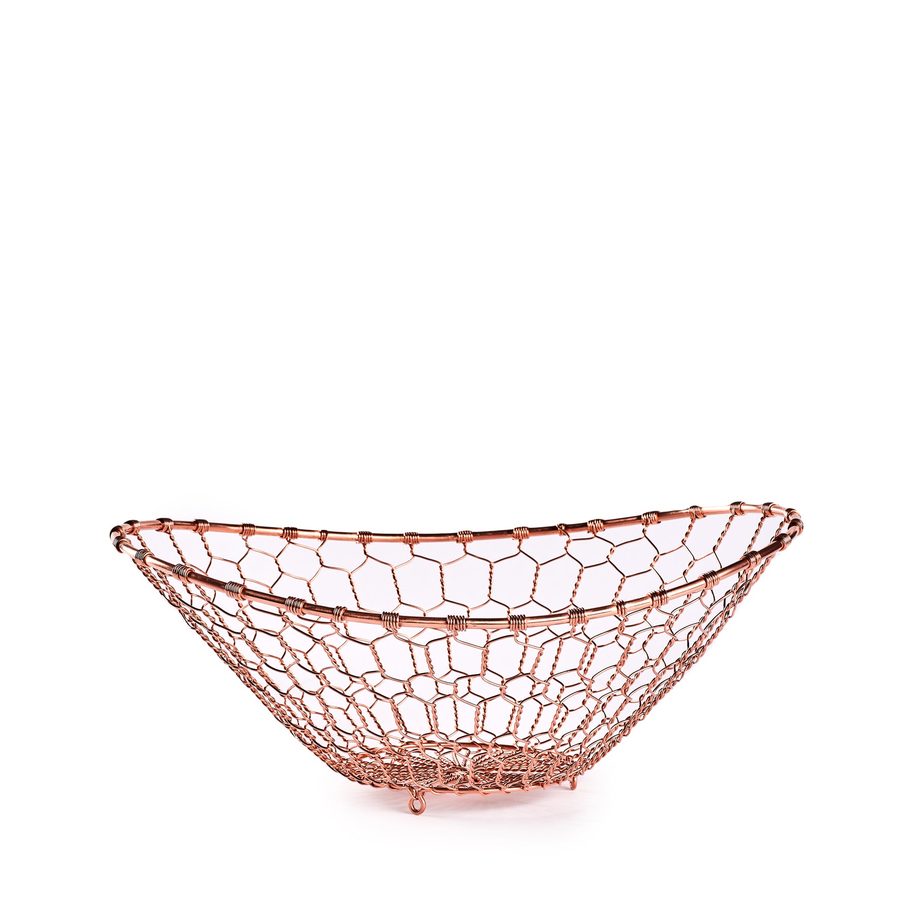 Premium Copper Wave Basket for Kitchen & Bathroom Storage - Rust-Resistant, Stylish Organizer for Fruits, Vegetables & Bath Essentials | Perfect for Countertop, Pantry & Shower Decor