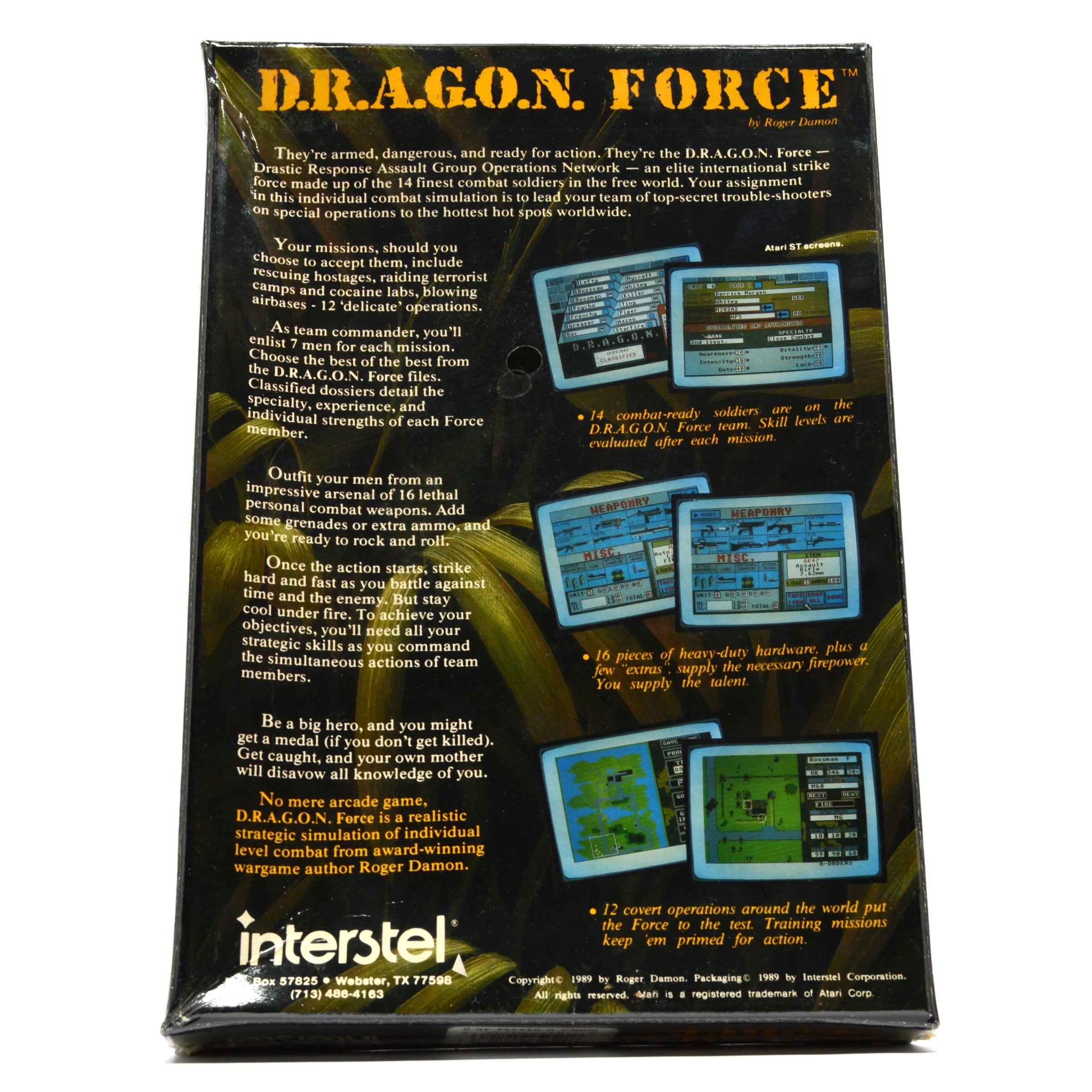 New & Sealed AMIGA Software - D.R.A.G.O.N. FORCE Rare Dragon Game by INTERSTEL | Retro Gaming Collectible for Vintage Computer Enthusiasts