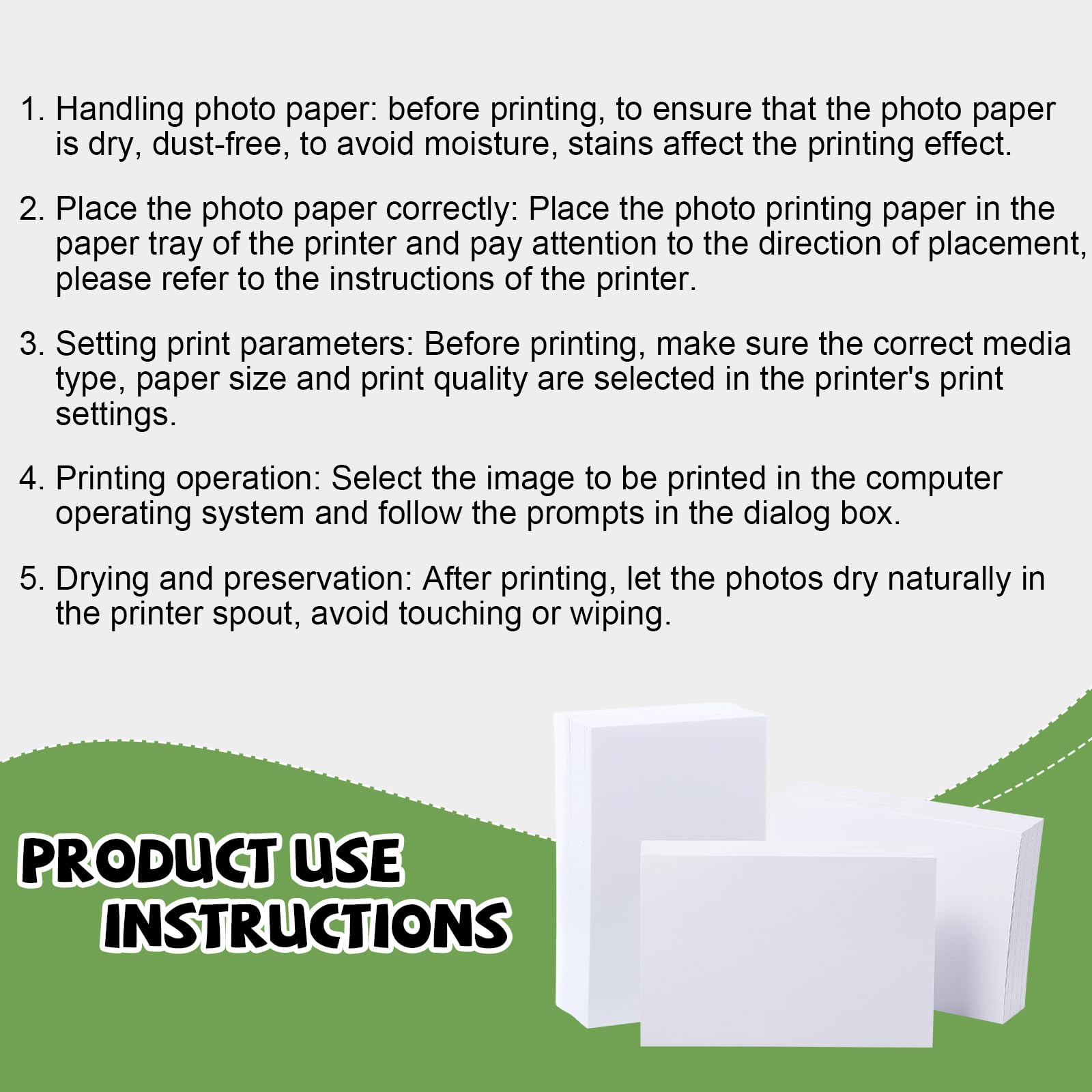Fuutreo 200 Sheets Glossy Photo Paper 200gsm - Premium Inkjet Printer Paper for Pictures (2x3 Inch) - Ideal for Photo Printing, Scrapbooking & Craft Projects