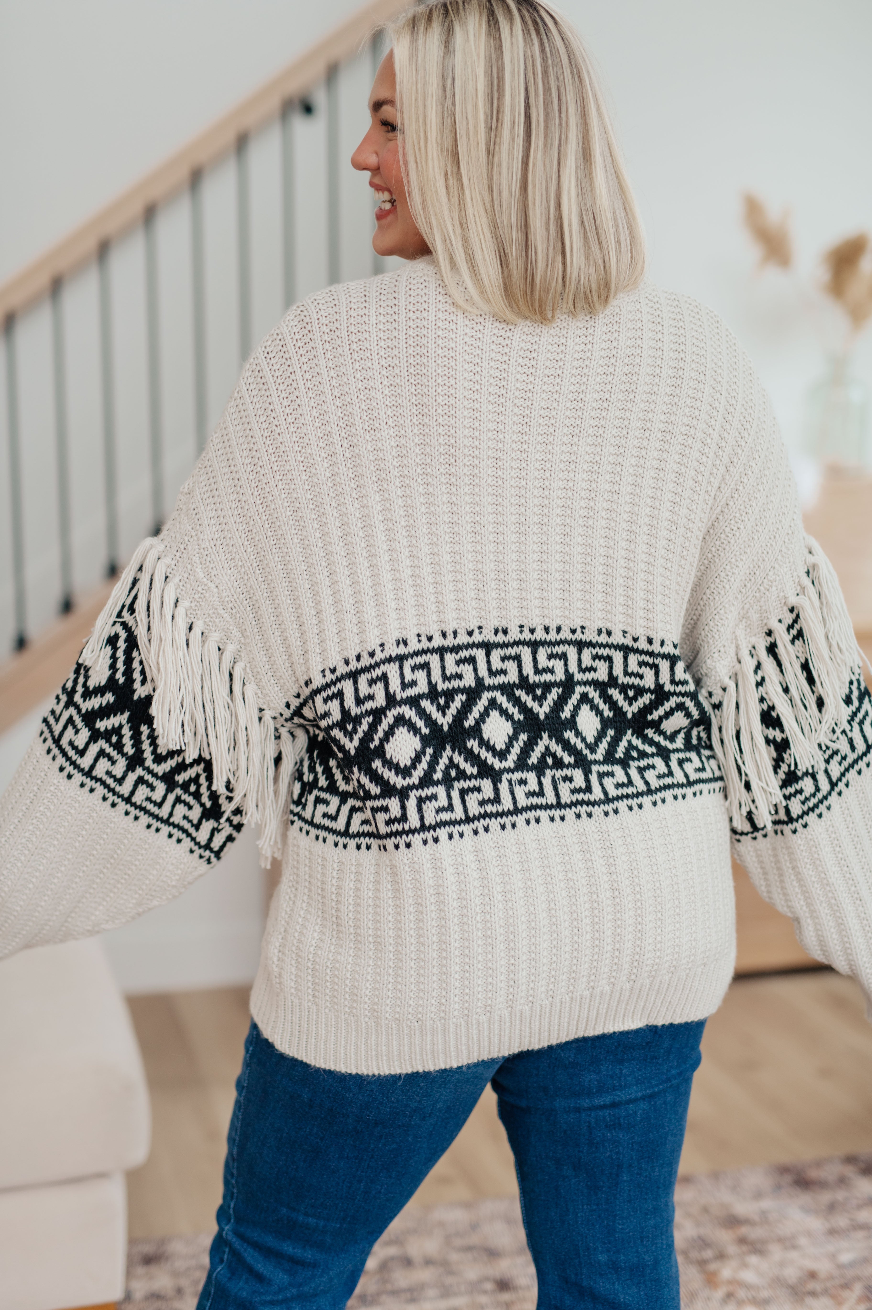 Stylish Fringe Detail Sweater for Women - Trendy Knit Pullover with Boho Chic Design | Perfect for Casual Outfits, Fall Layering & Cozy Winter Wear
