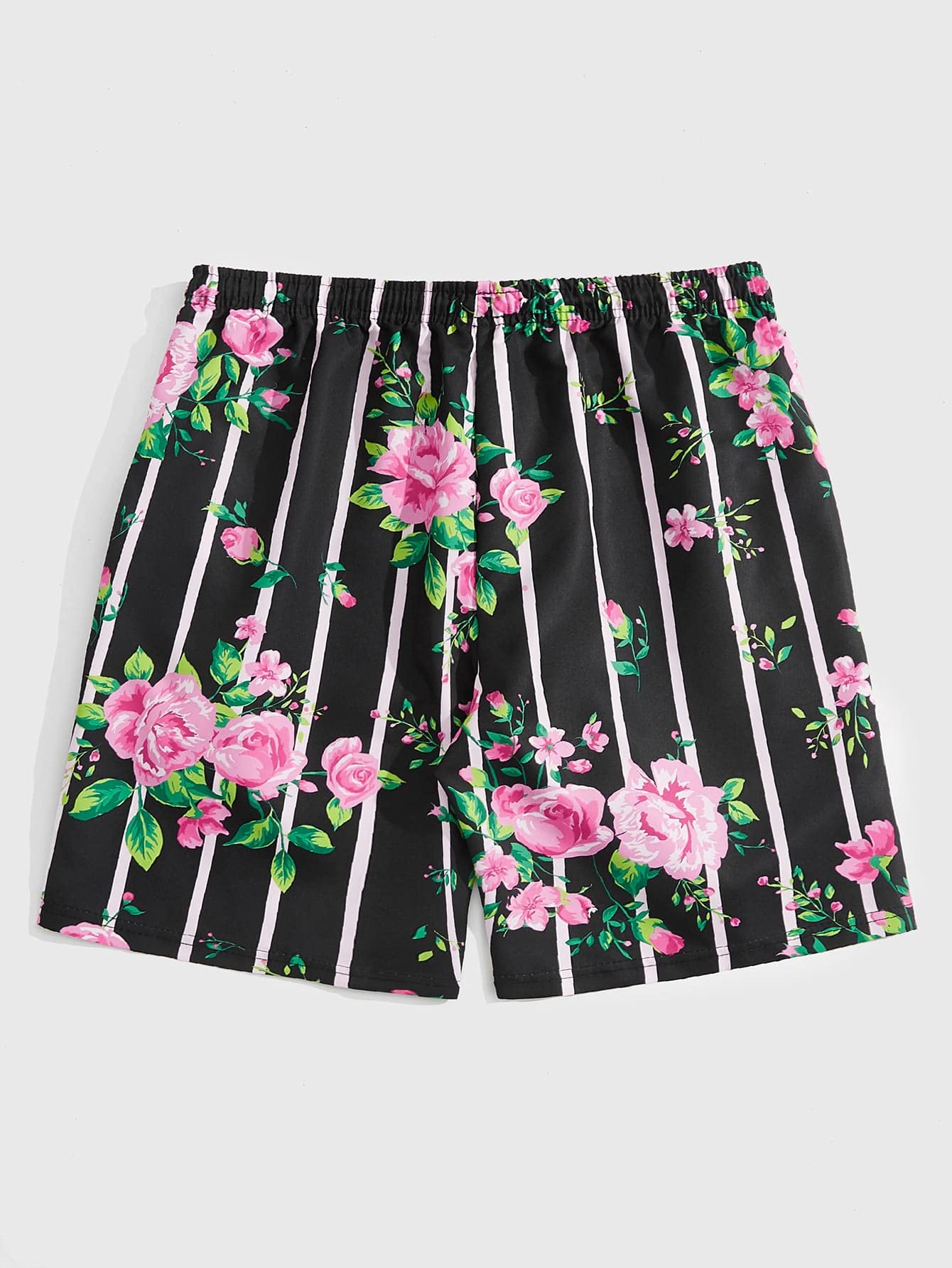 OYOANGLE Men's Floral Print Athletic Shorts with Drawstring - Lightweight Running & Gym Workout Shorts for Men - Perfect for Jogging, Basketball, and Summer Outdoor Activities
