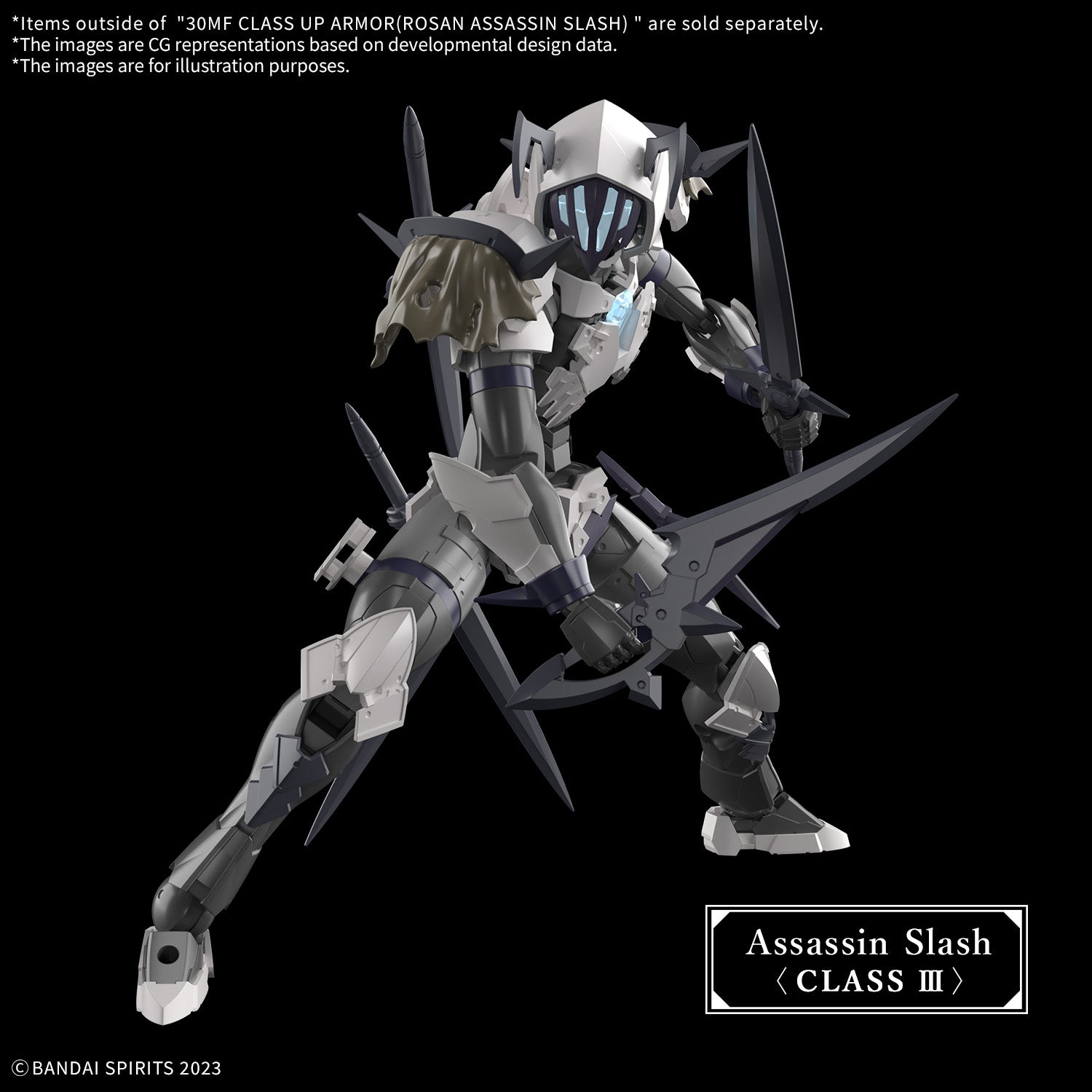 Bandai 30 Minutes Fantasy 30MF A12 1/144 Class Up Armor Rosan Assassin Slash Model Kit - Anime Action Figure for Collectors & Hobbyists | Perfect for Display, Customization & Tabletop Gaming
